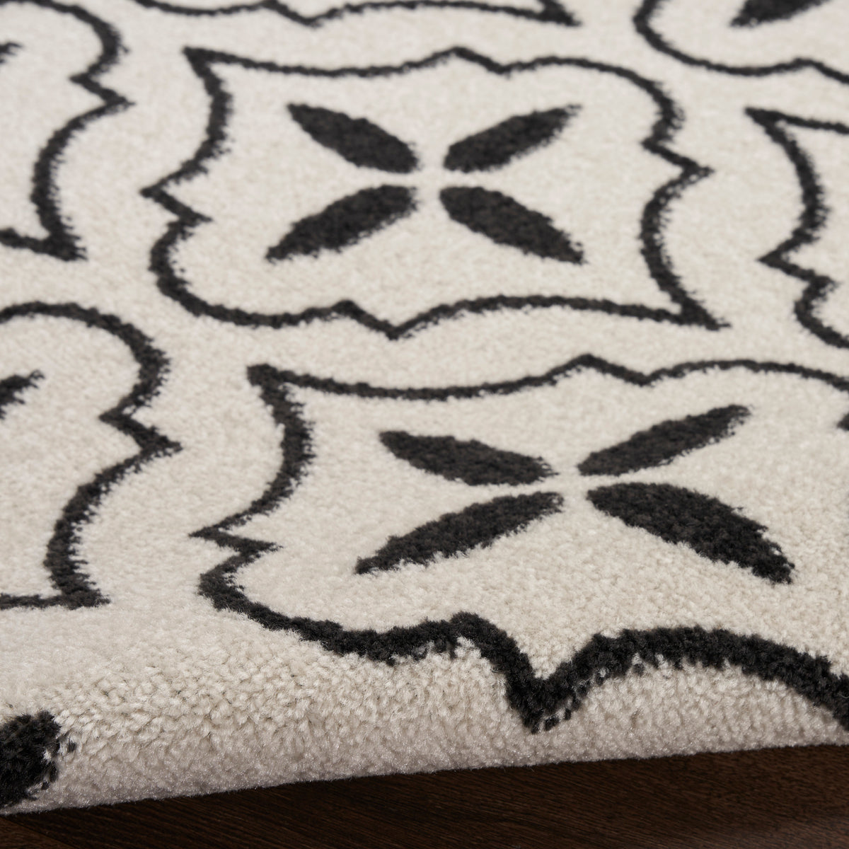 Nourison Essentials NRE04 Ivory Black Rug