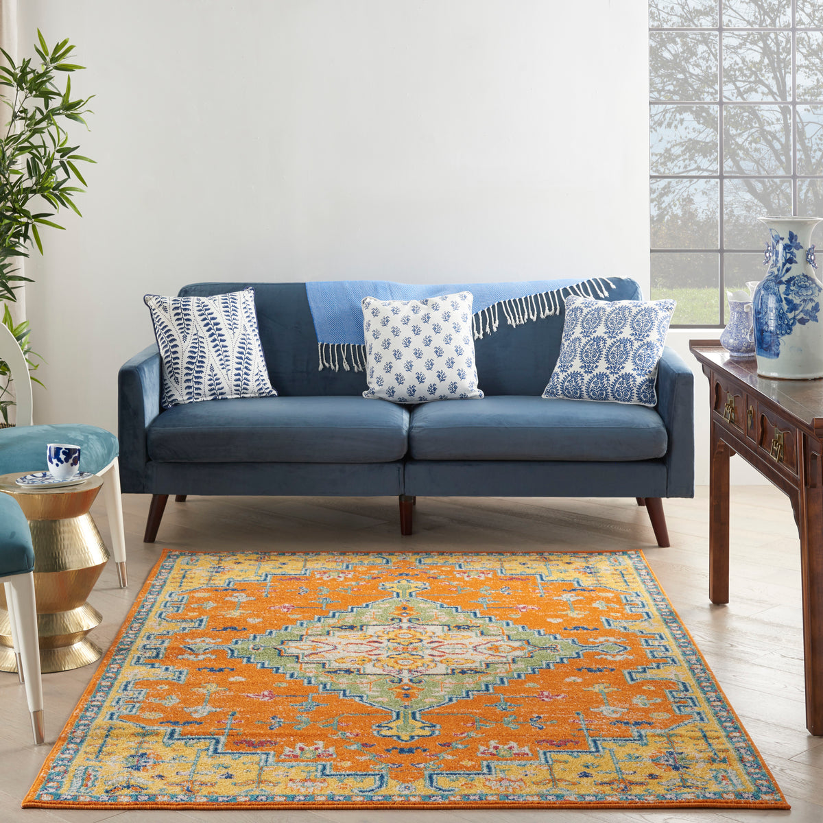 Allur ALR01 Orange Multicolor Rug