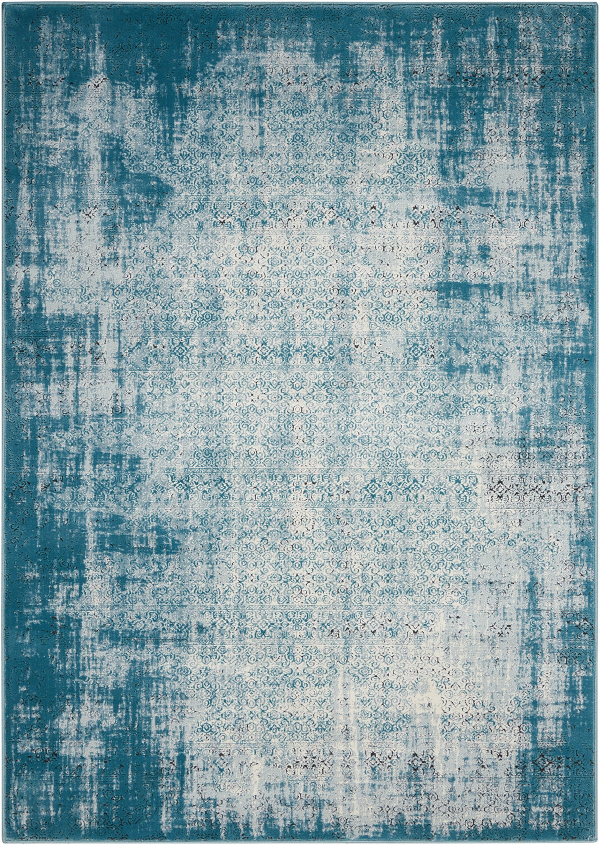 Karma KRM06 Ivory/Blue Rug