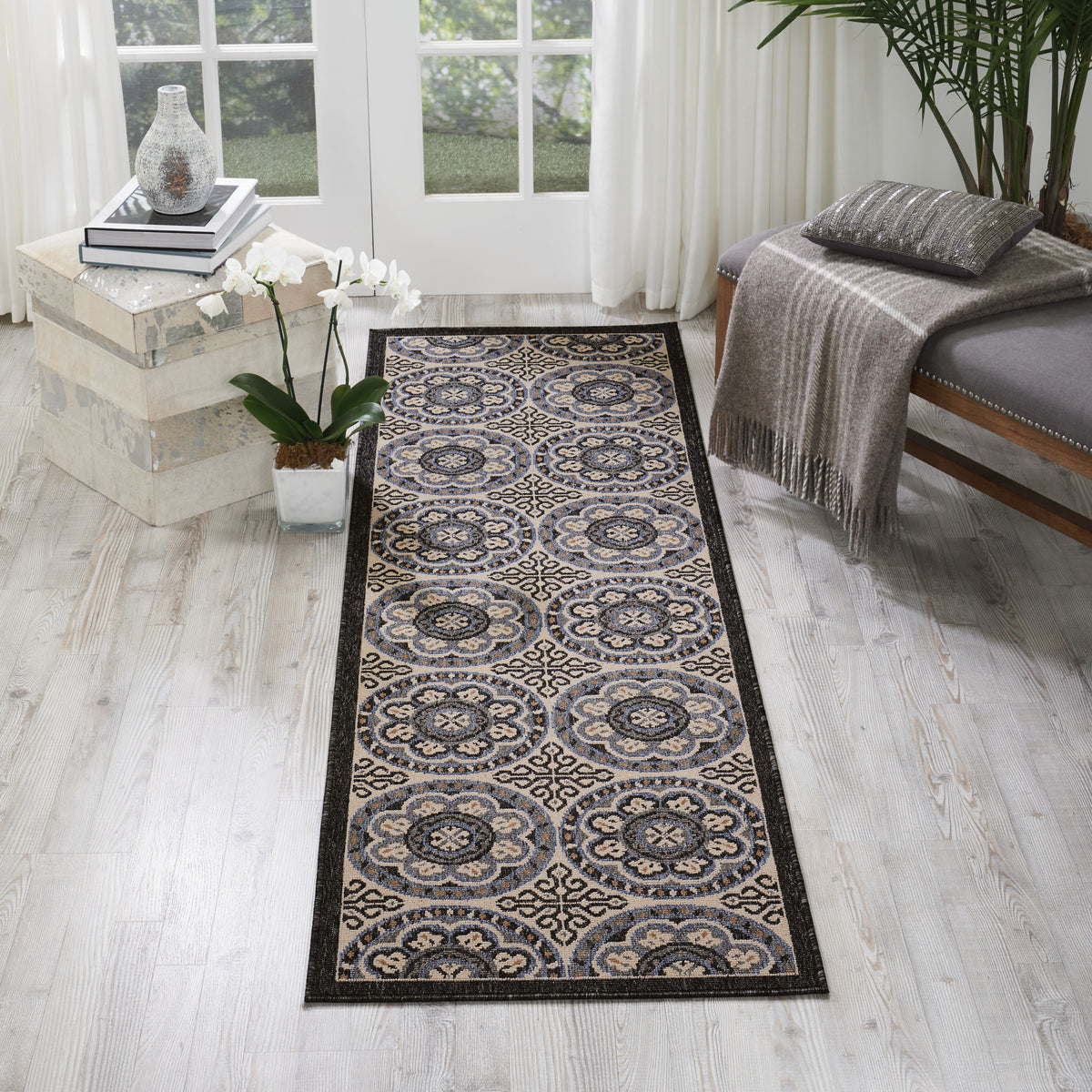 Caribbean CRB15 Ivory Charcoal Rug