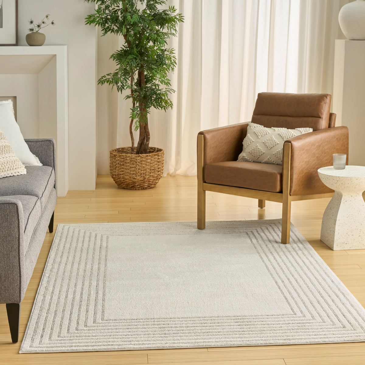 Ivory Hues IVH03 Ivory Grey Rug
