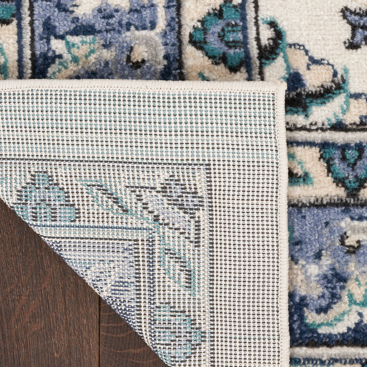 Nourison Essentials NRE05 Ivory Blue Rug