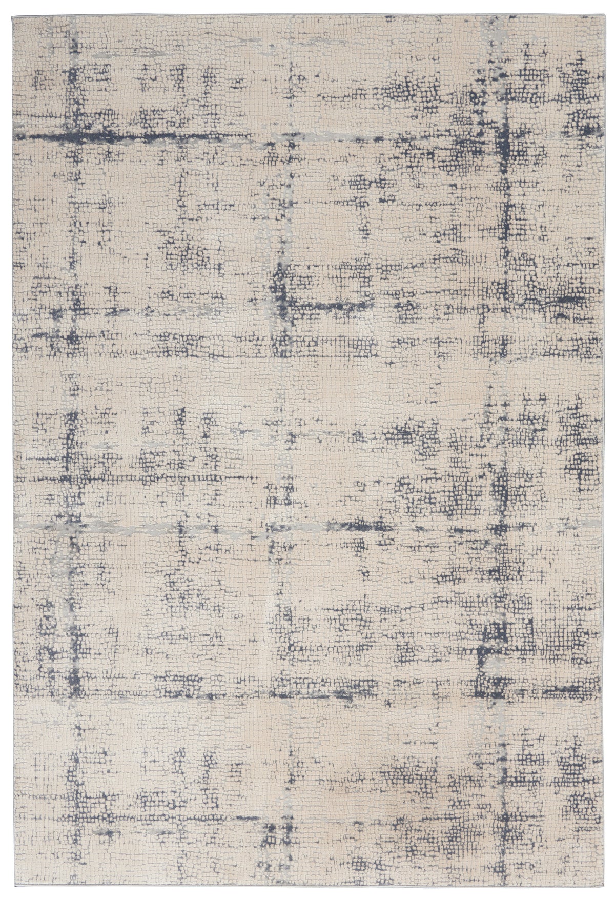 Rustic Textures RUS06 Ivory/Blue Rug