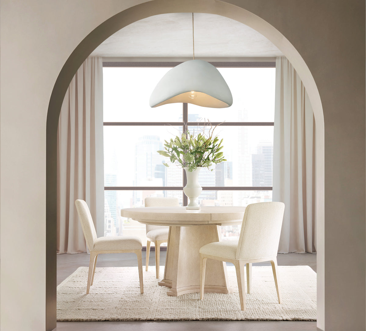 Westwood Round Dining Table with One 20-inch Leaf