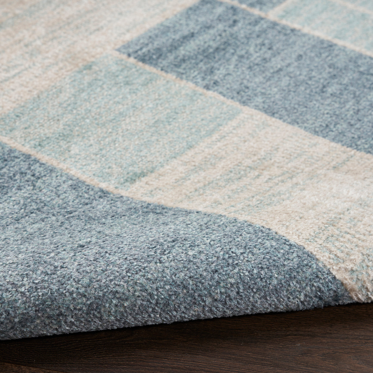 Astra Machine Washable ASW09 Blue Ivory Rug