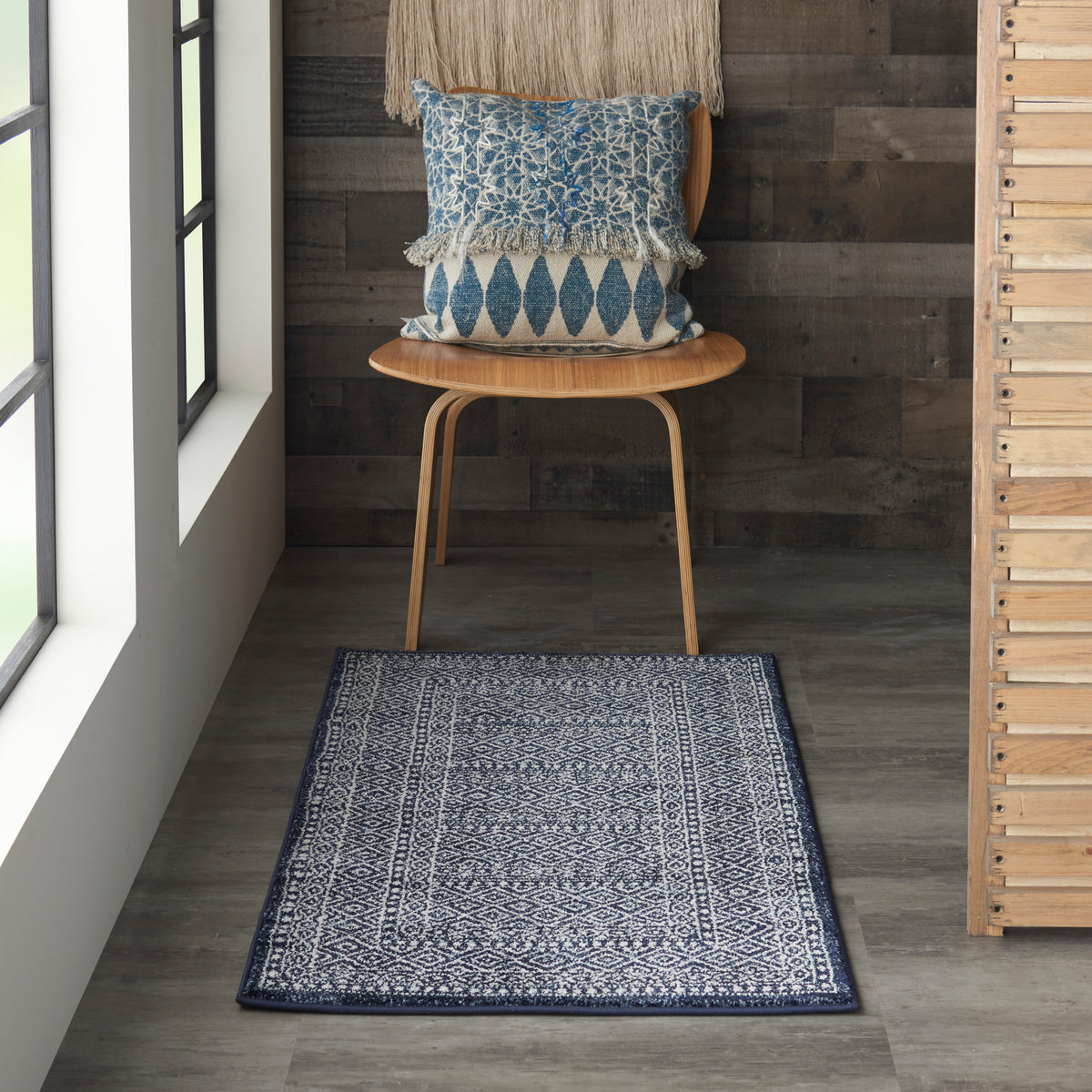 Palermo PMR04 Navy/Grey Rug