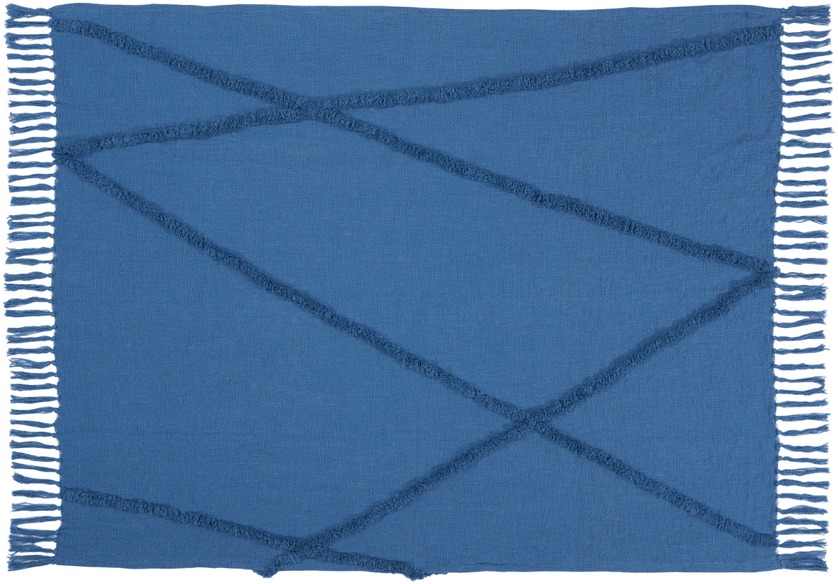 Lifestyle SH018 Blue 50" x 60" Throw Blankets