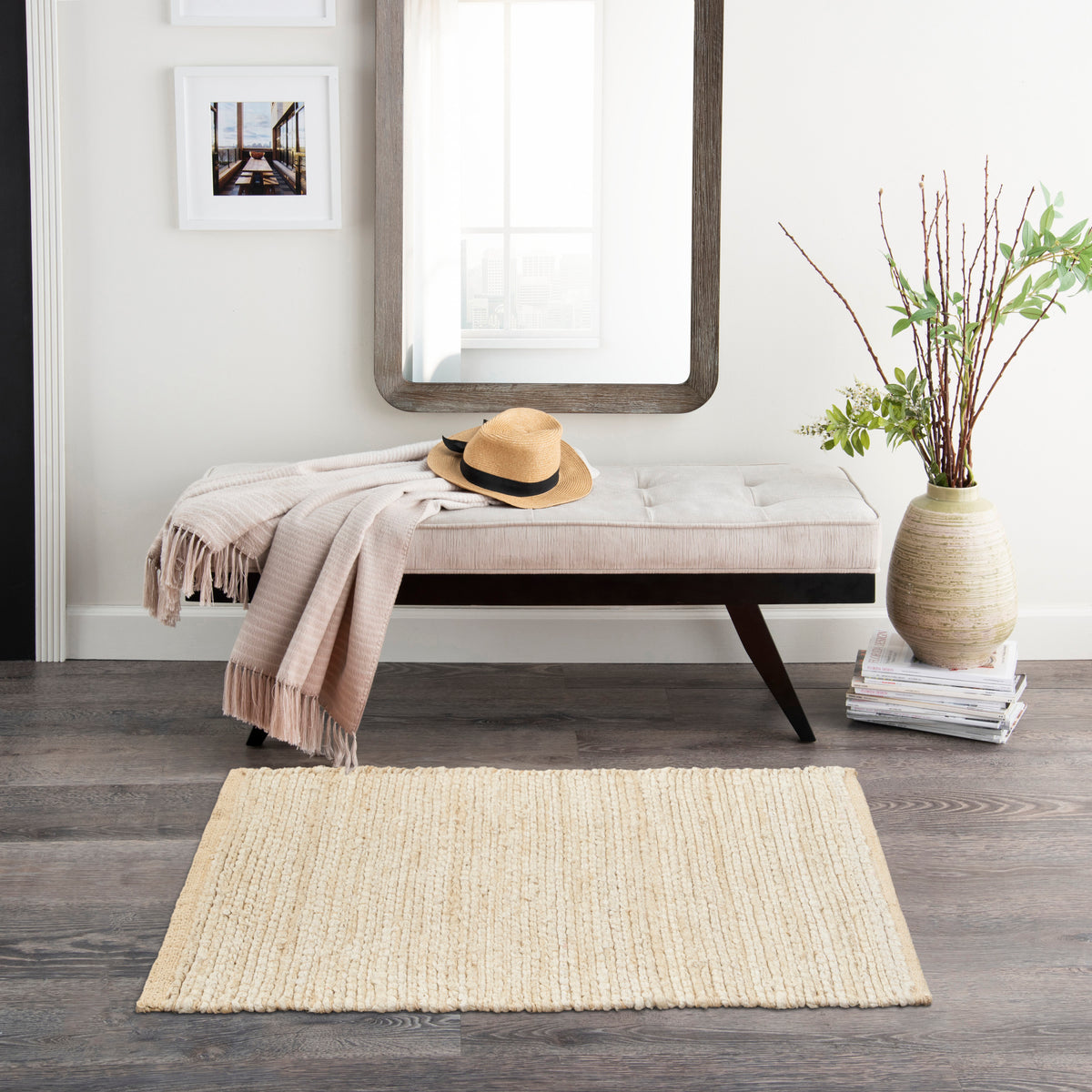 Natural Jute NJT01 Ivory Rug