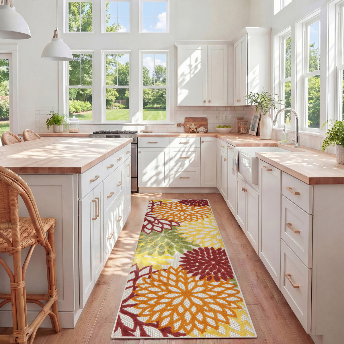 Aloha ALH05 Red Multicolor Rug