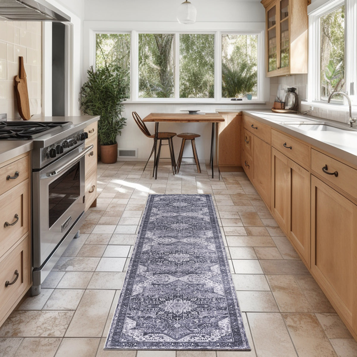 Nourison Washables NWB15 Charcoal Grey Rug