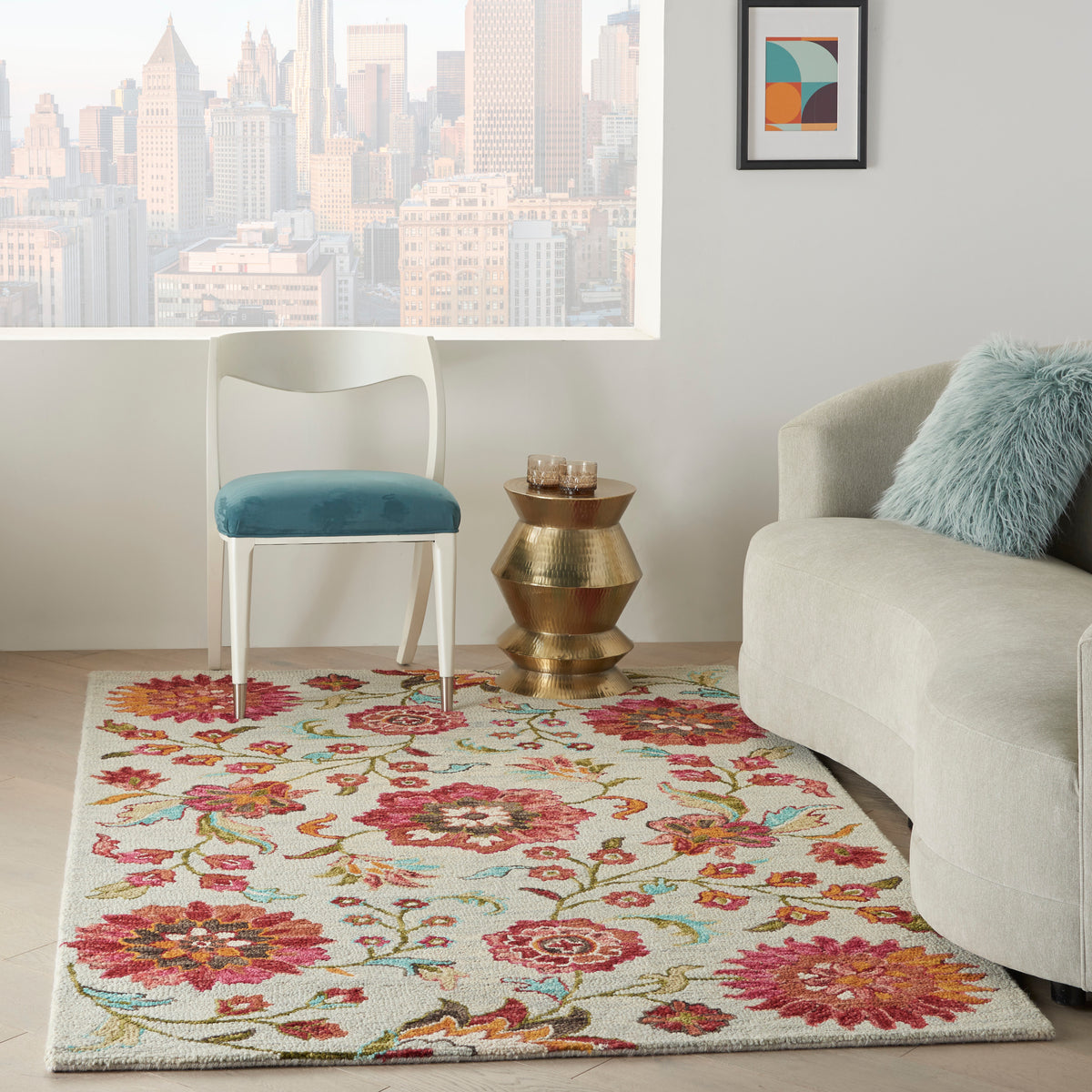 Bahari BAH04 Grey Multicolor Rug