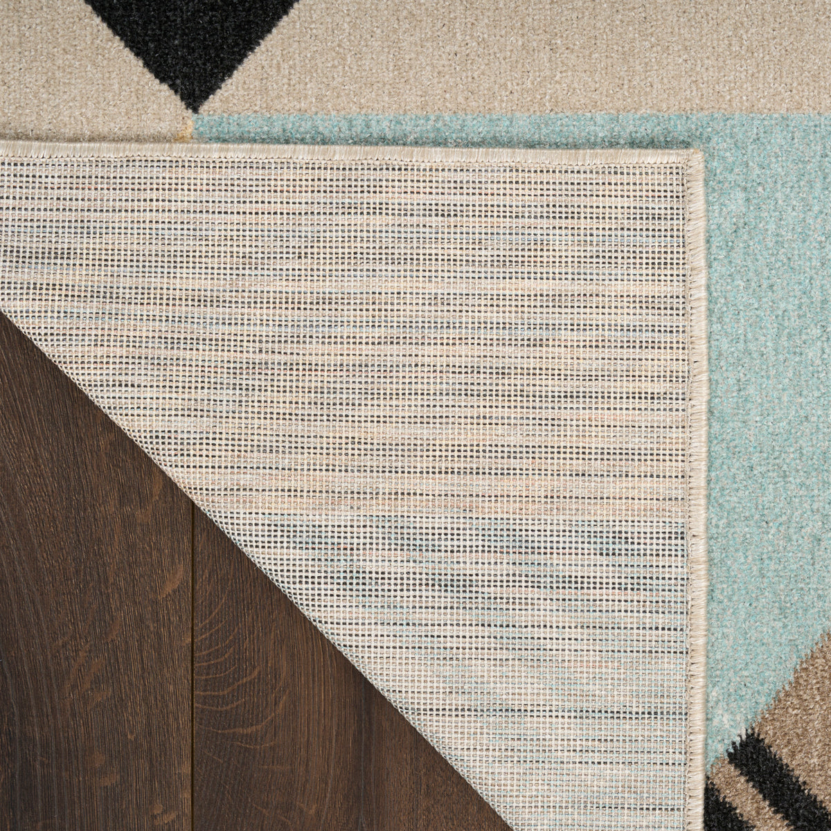 Washable Decor WSD10 Blue Multicolor Rug