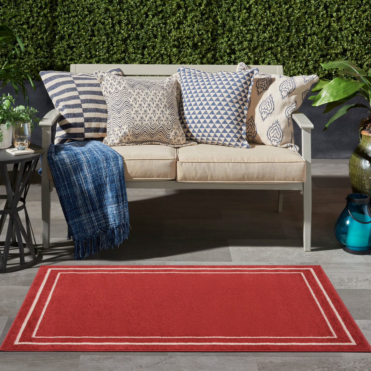 Nourison Essentials NRE02 Brick Ivory Rug