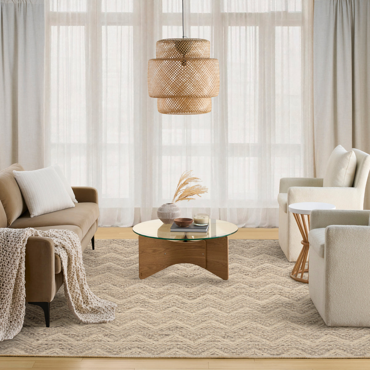 Pure Purl PUU01 Grey Ivory Rug