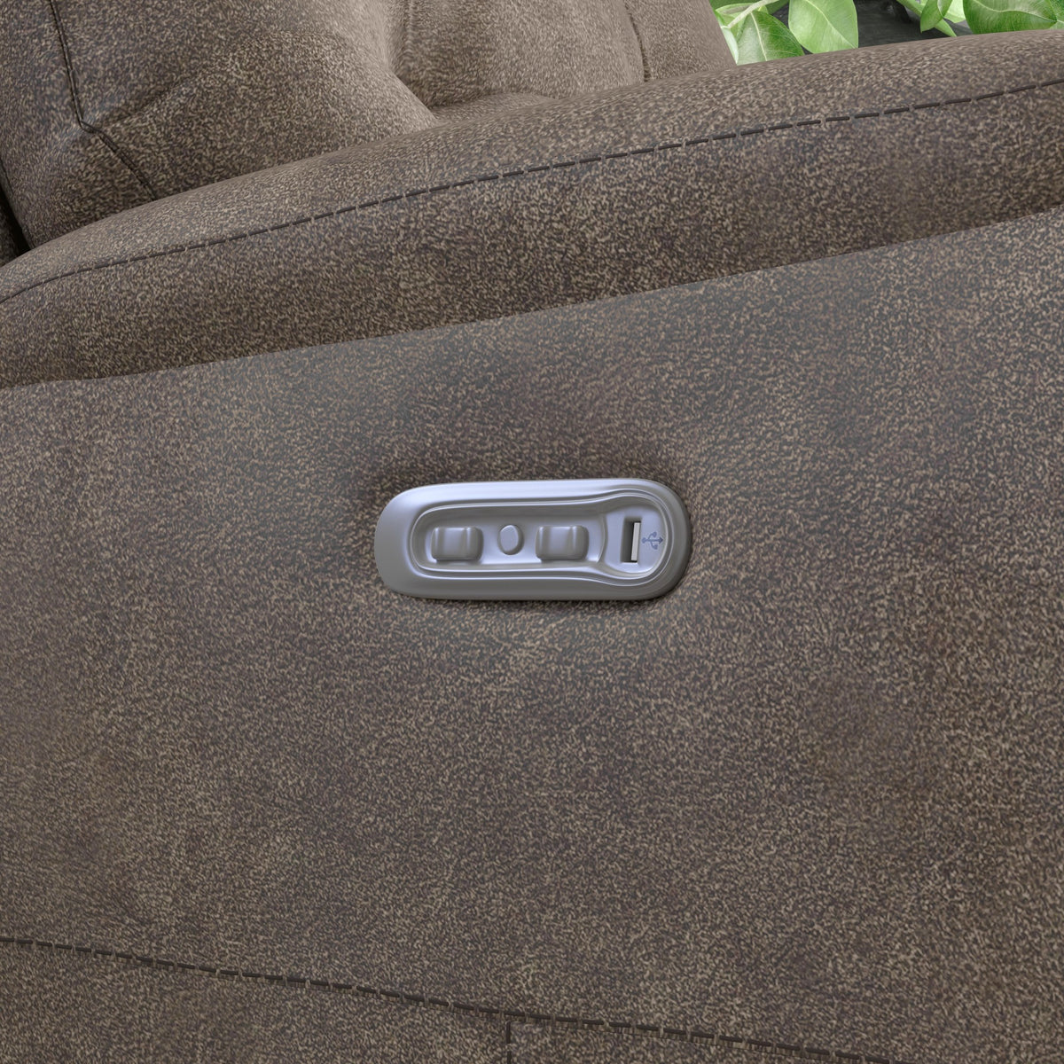 Strait Leather Power Reclining Sofa with Power Headrests