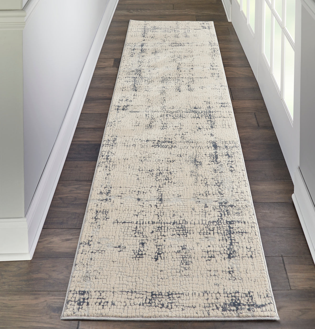 Rustic Textures RUS06 Ivory/Blue Rug