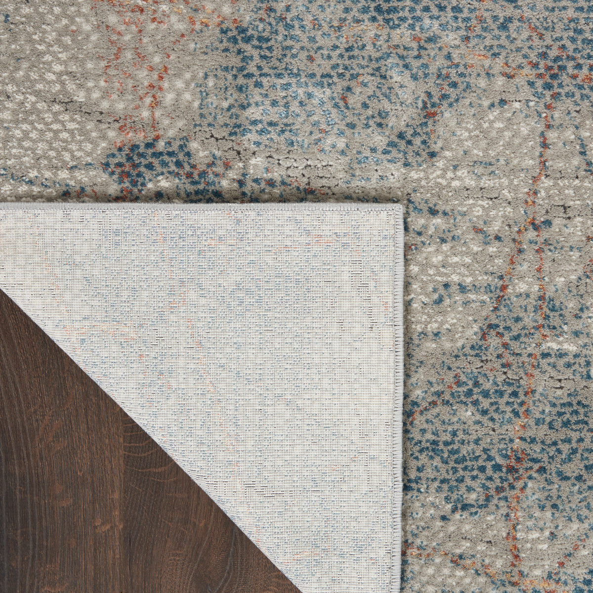 Rustic Textures RUS15 Light Grey Blue Rug