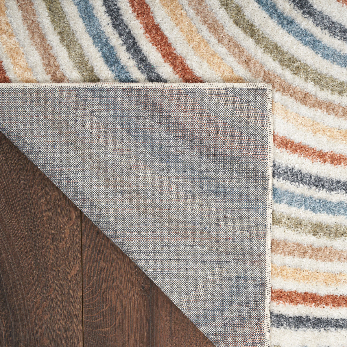 Astra Machine Washable ASW08 Ivory Multicolor Rug
