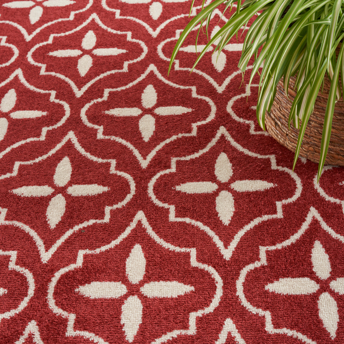 Nourison Essentials NRE04 Brick Ivory Rug