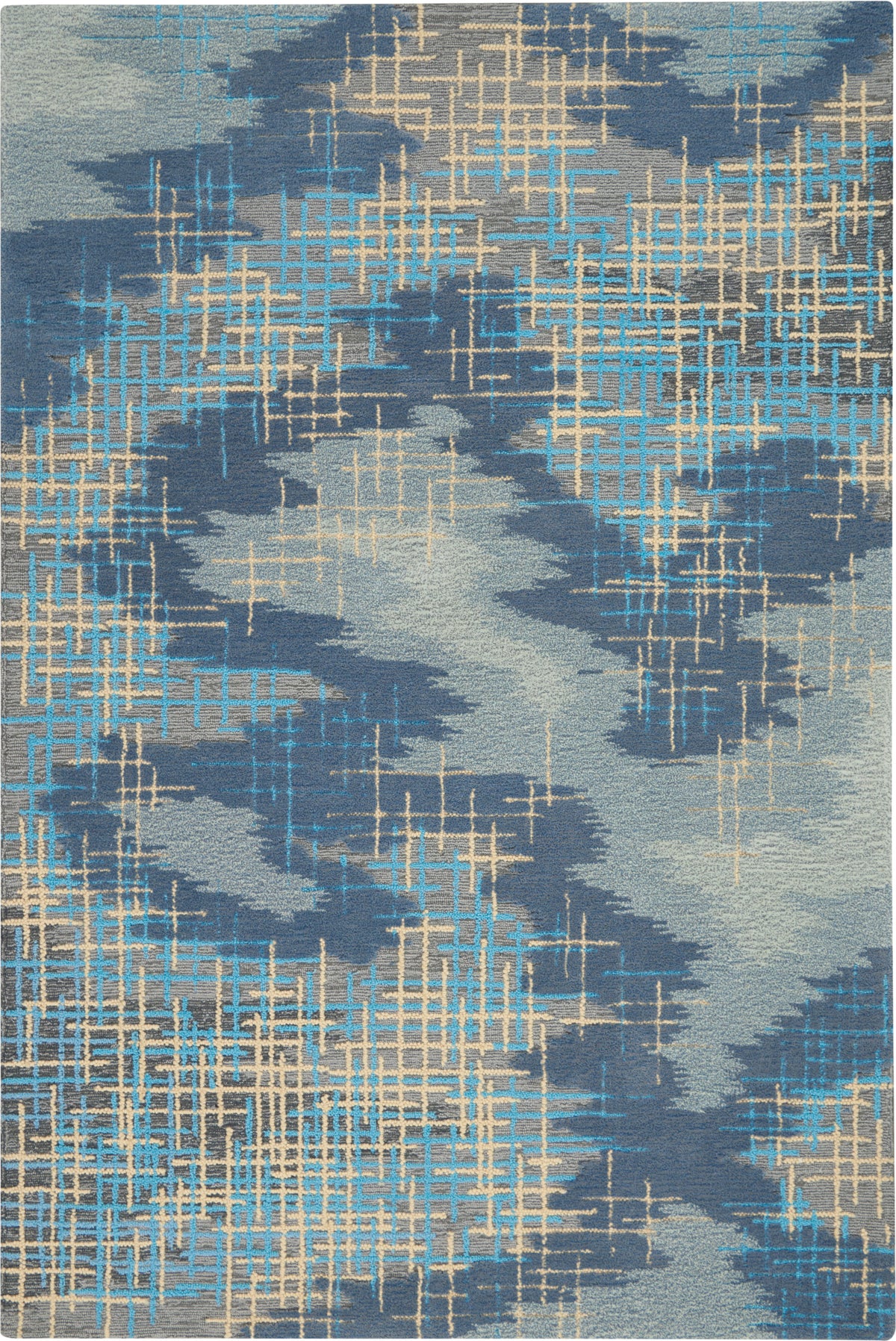 Symmetry SMM08 Blue Beige Rug