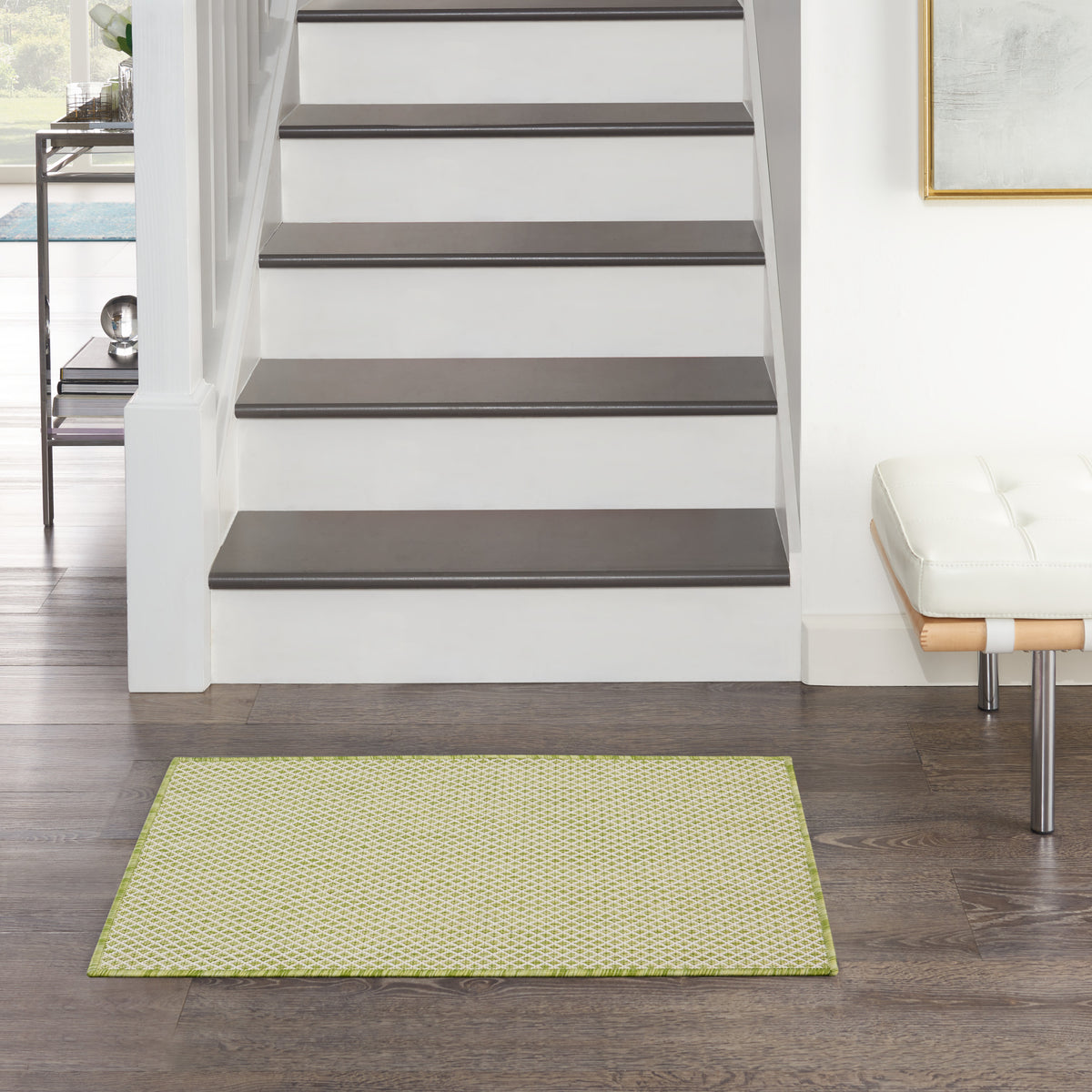 Courtyard COU01 Ivory Green Rug