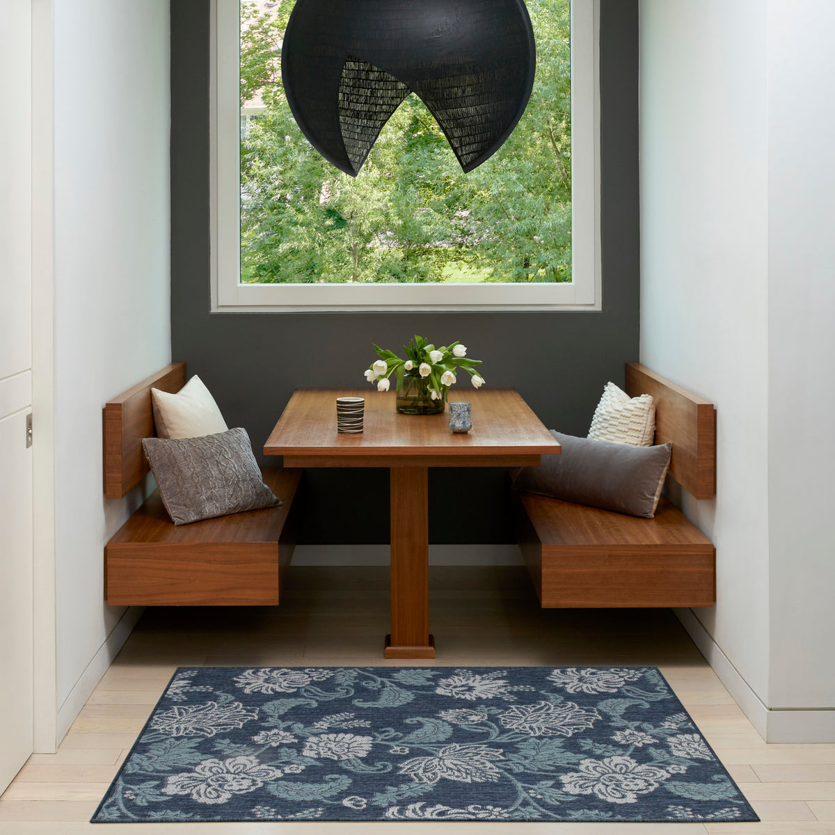 Garden Oasis GOA03 Navy Rug