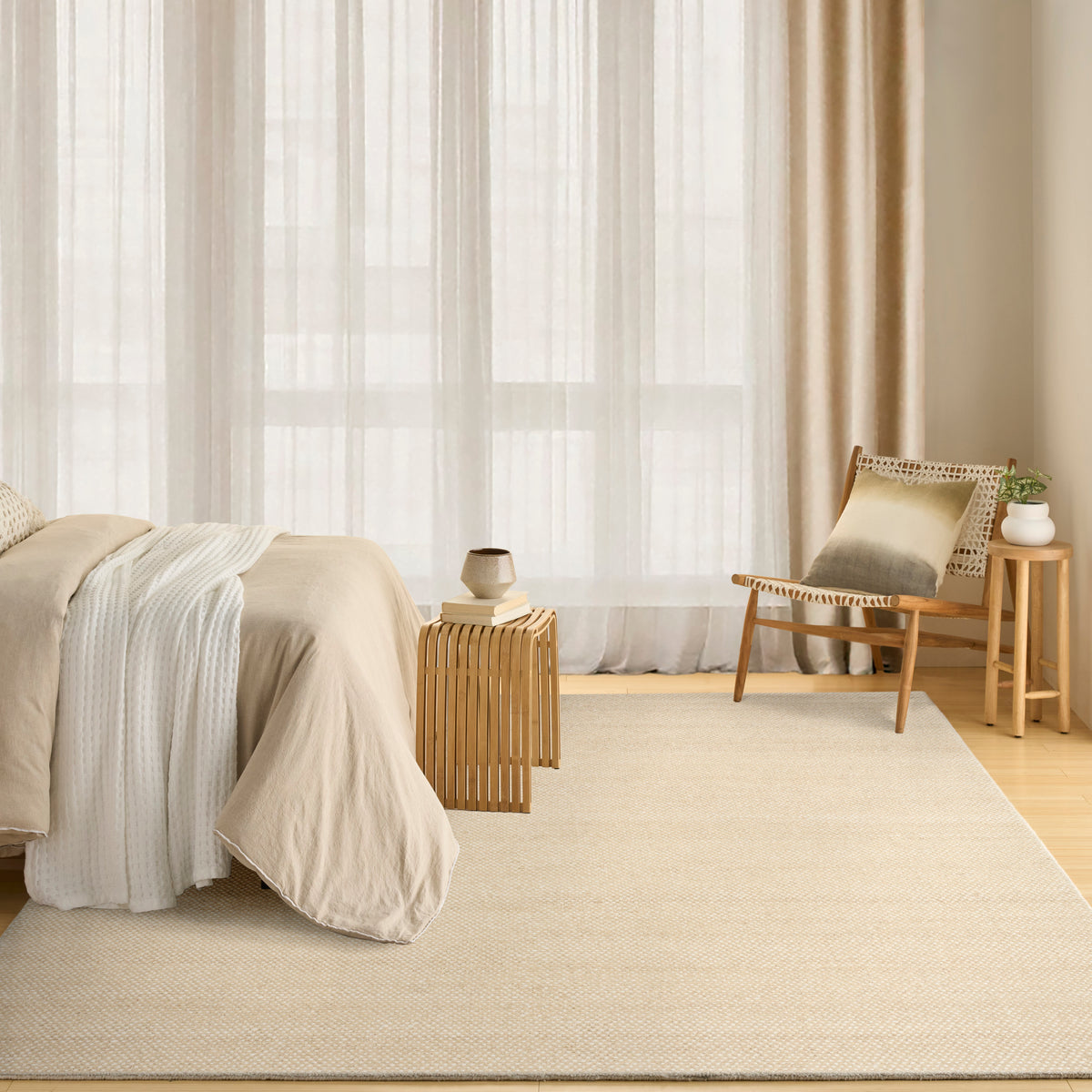 Pure Rows ROW01 Ivory Beige Rug