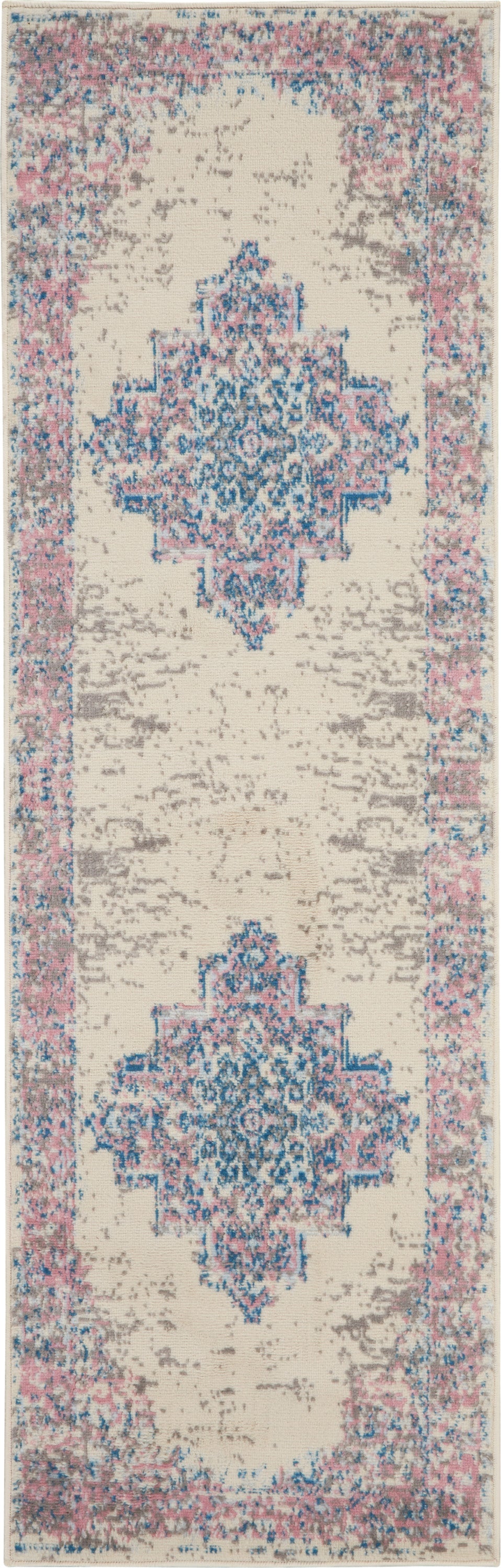 Grafix GRF14 Ivory Pink Rug