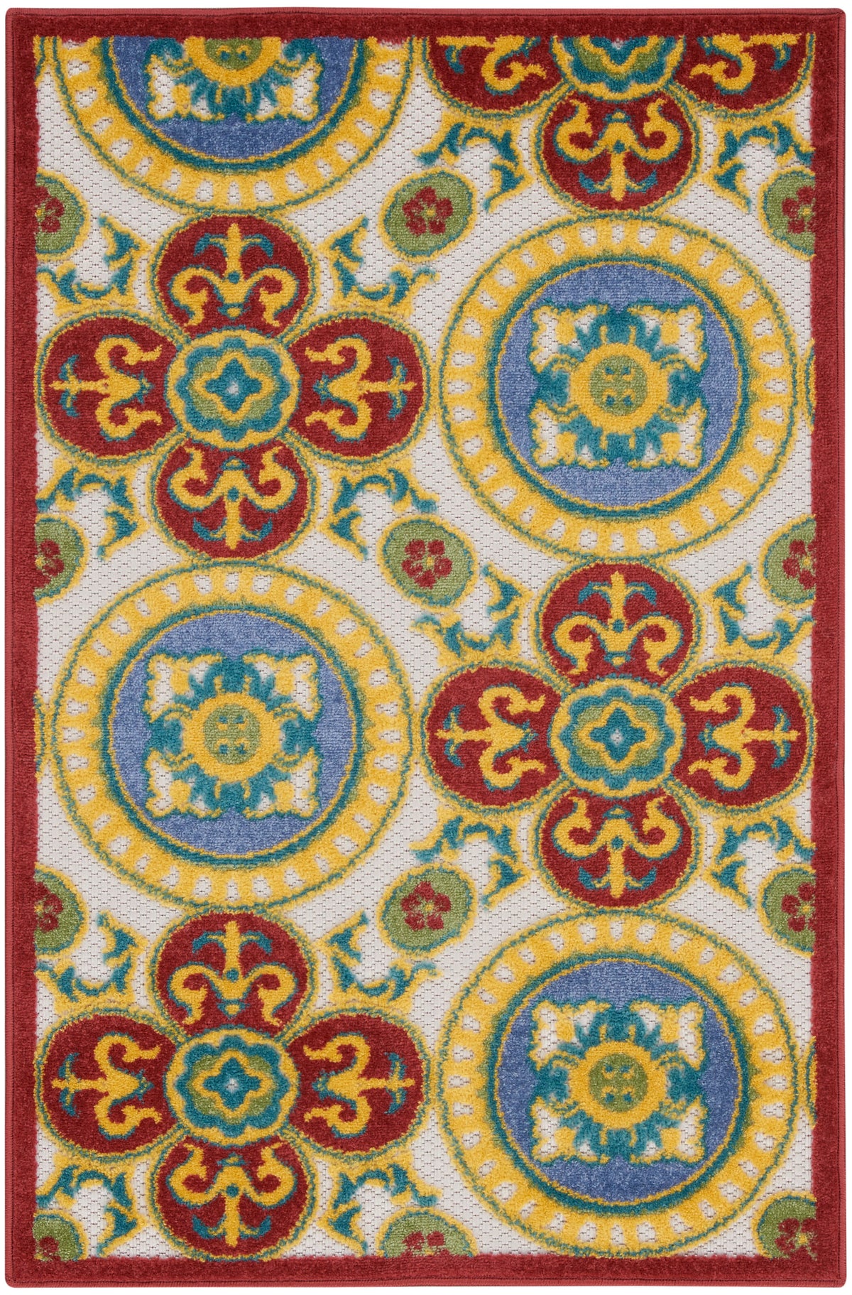 Aloha ALH30 Red Multicolor Rug