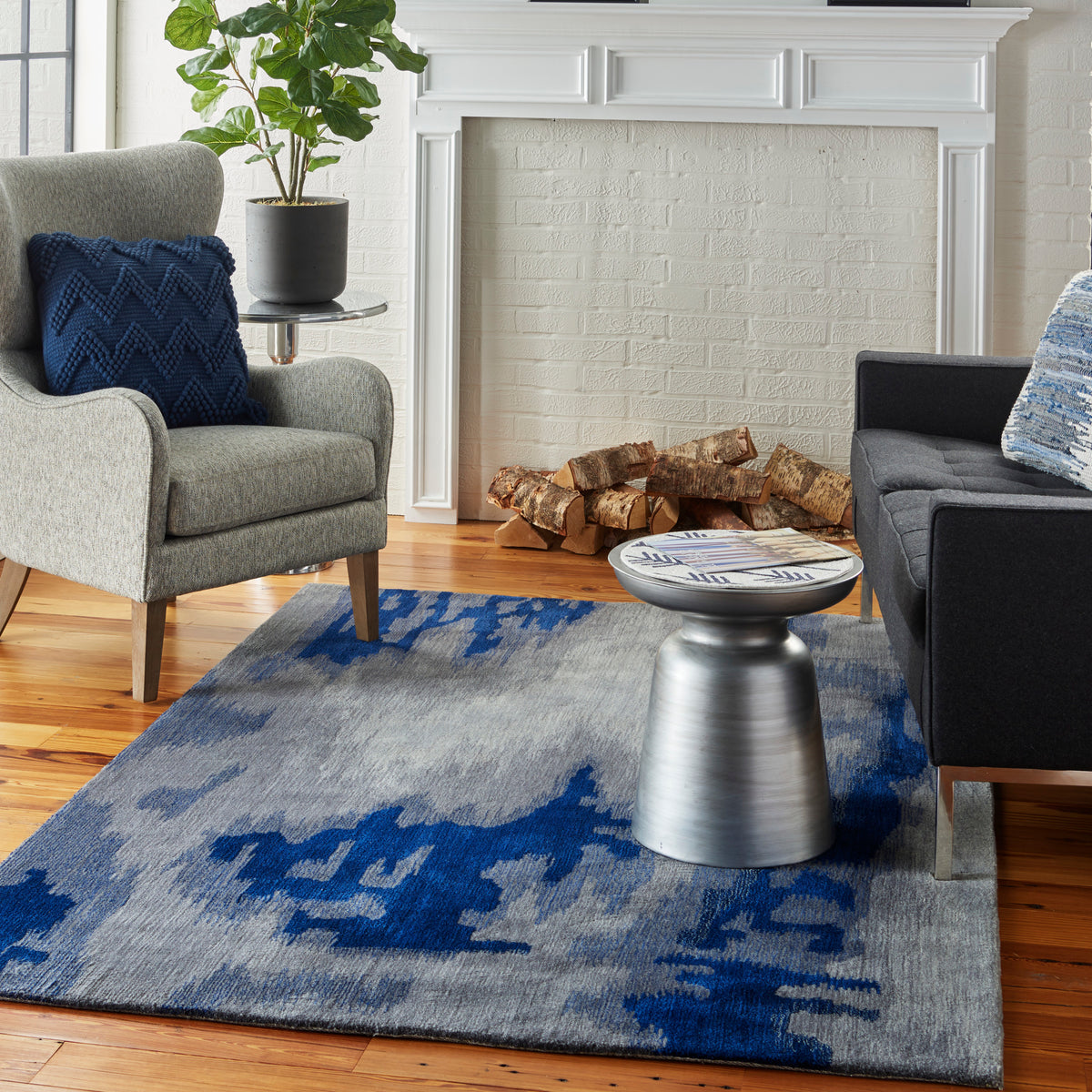 Symmetry SMM10 Grey Blue Rug