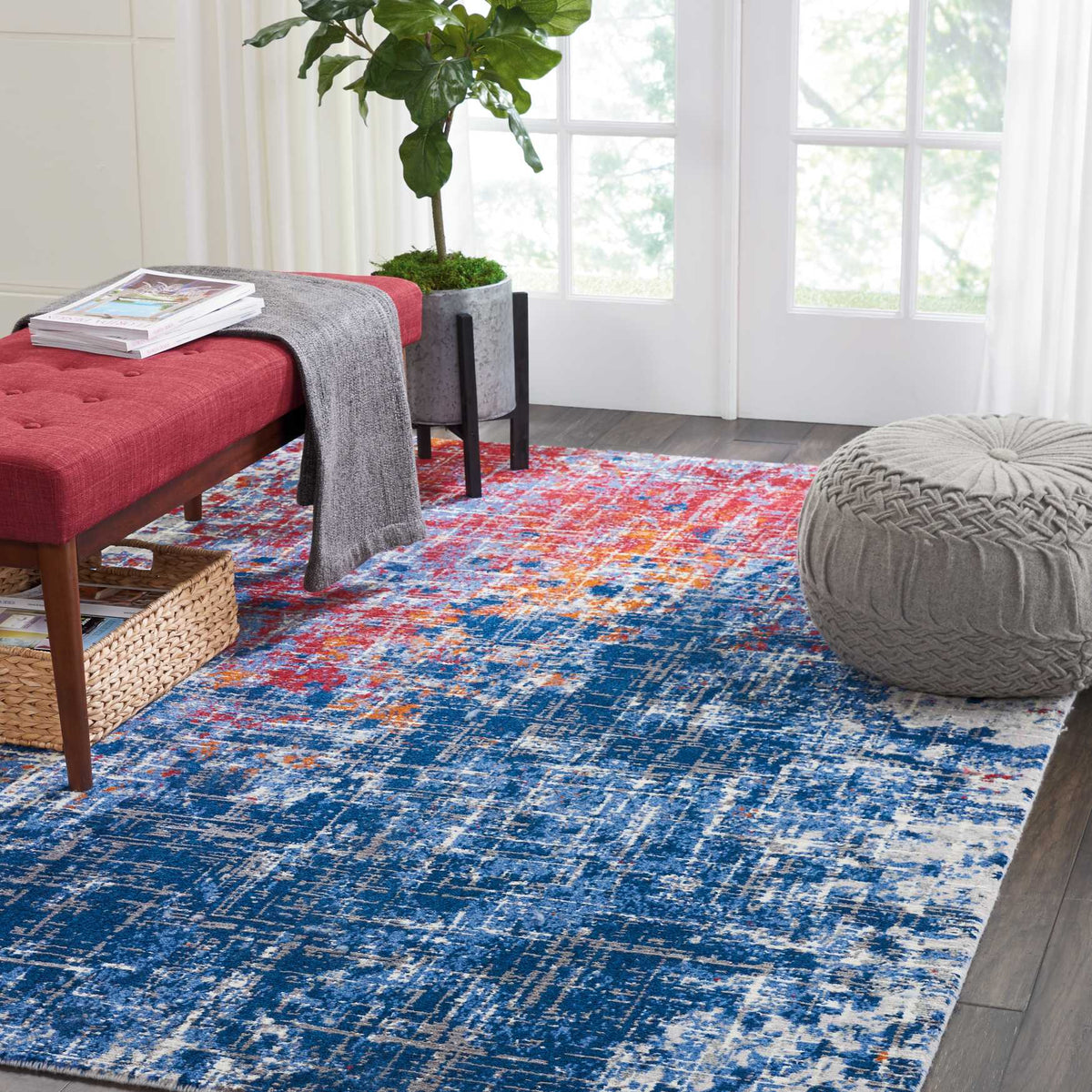 Twilight TWI25 Red Blue Rug