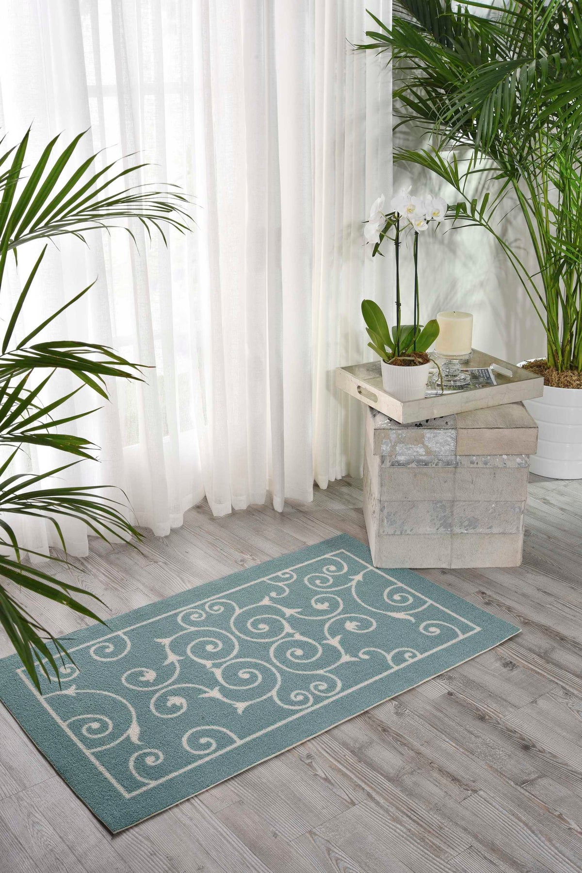Home & Garden RS019 Light Blue Rug