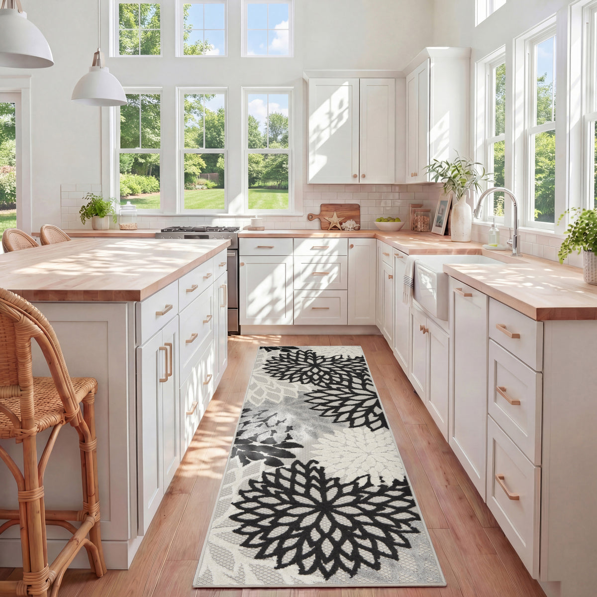 Aloha ALH05 Black White Rug