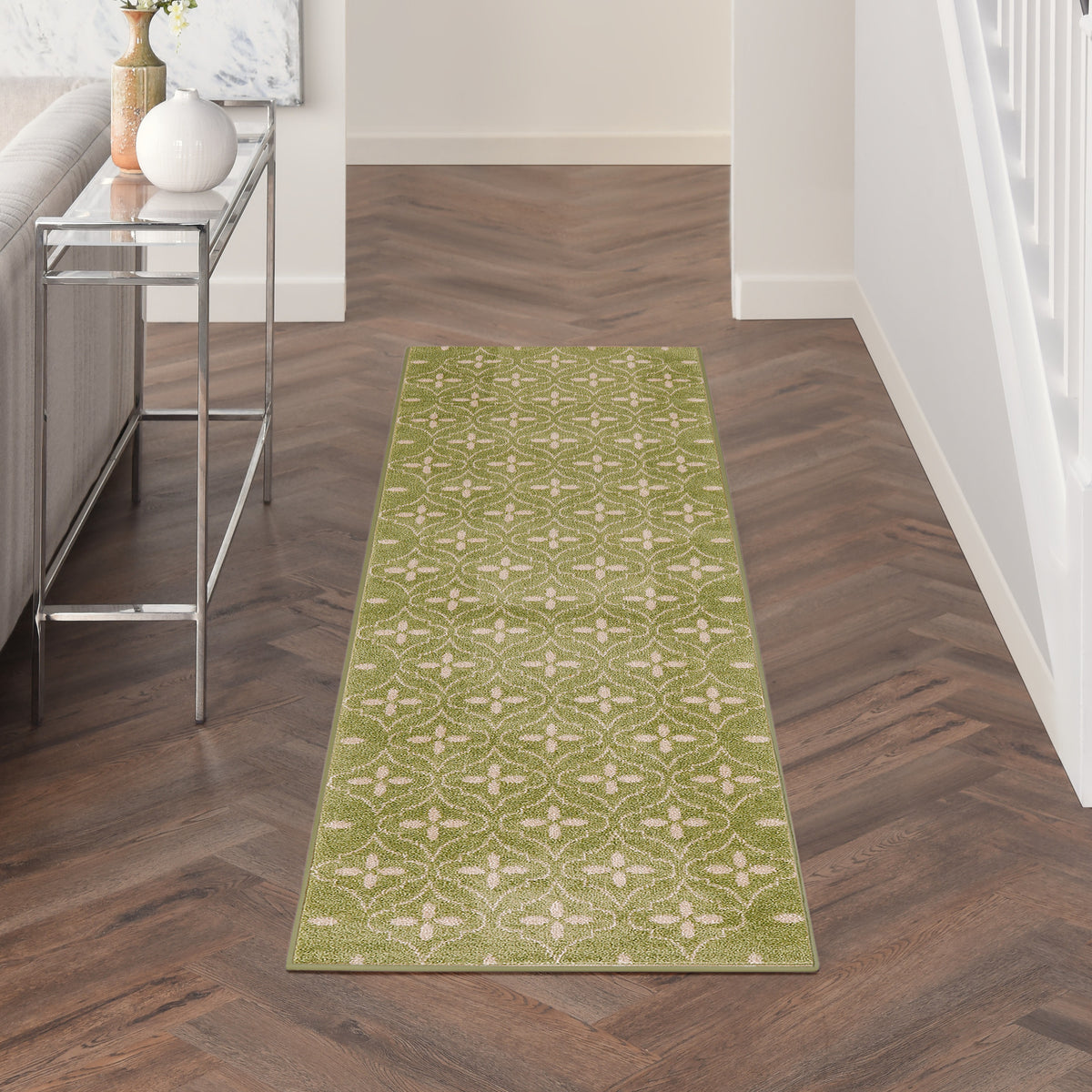 Nourison Essentials NRE04 Green Ivory Rug