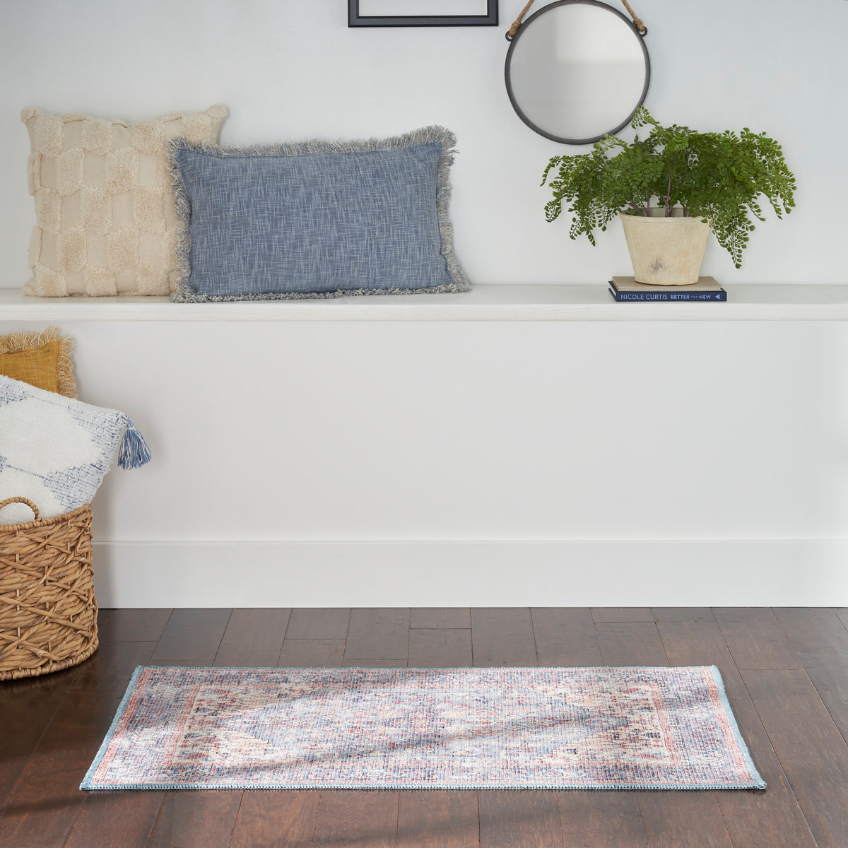 New Concept Washables SR104 Blue Multicolor Rug