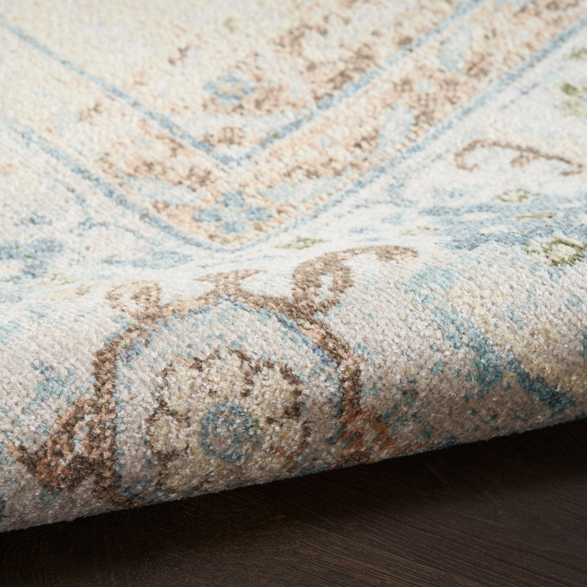 Astra Machine Washable ASW13 Ivory Blue Rug