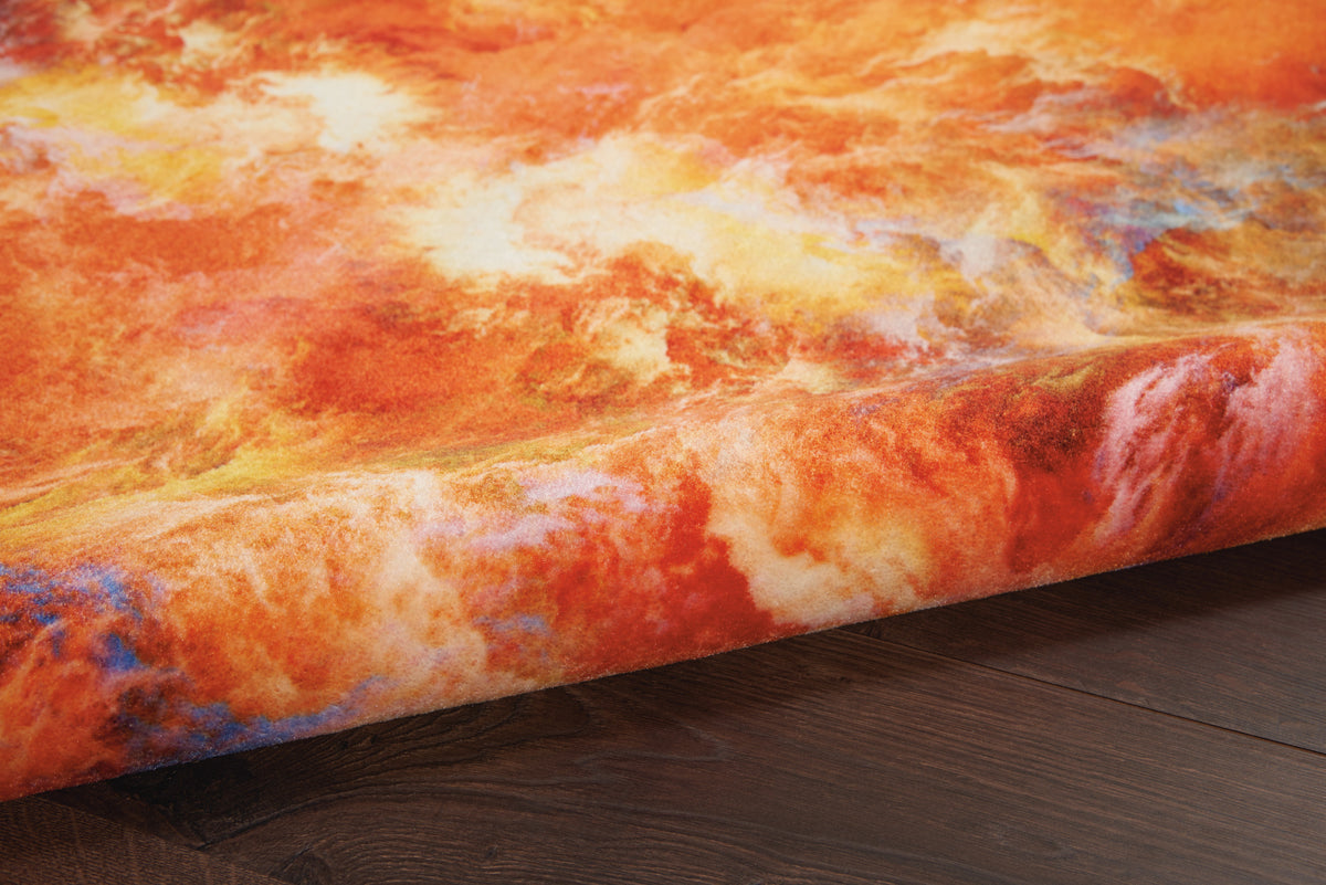Le Reve LER05 Red Flame Rug