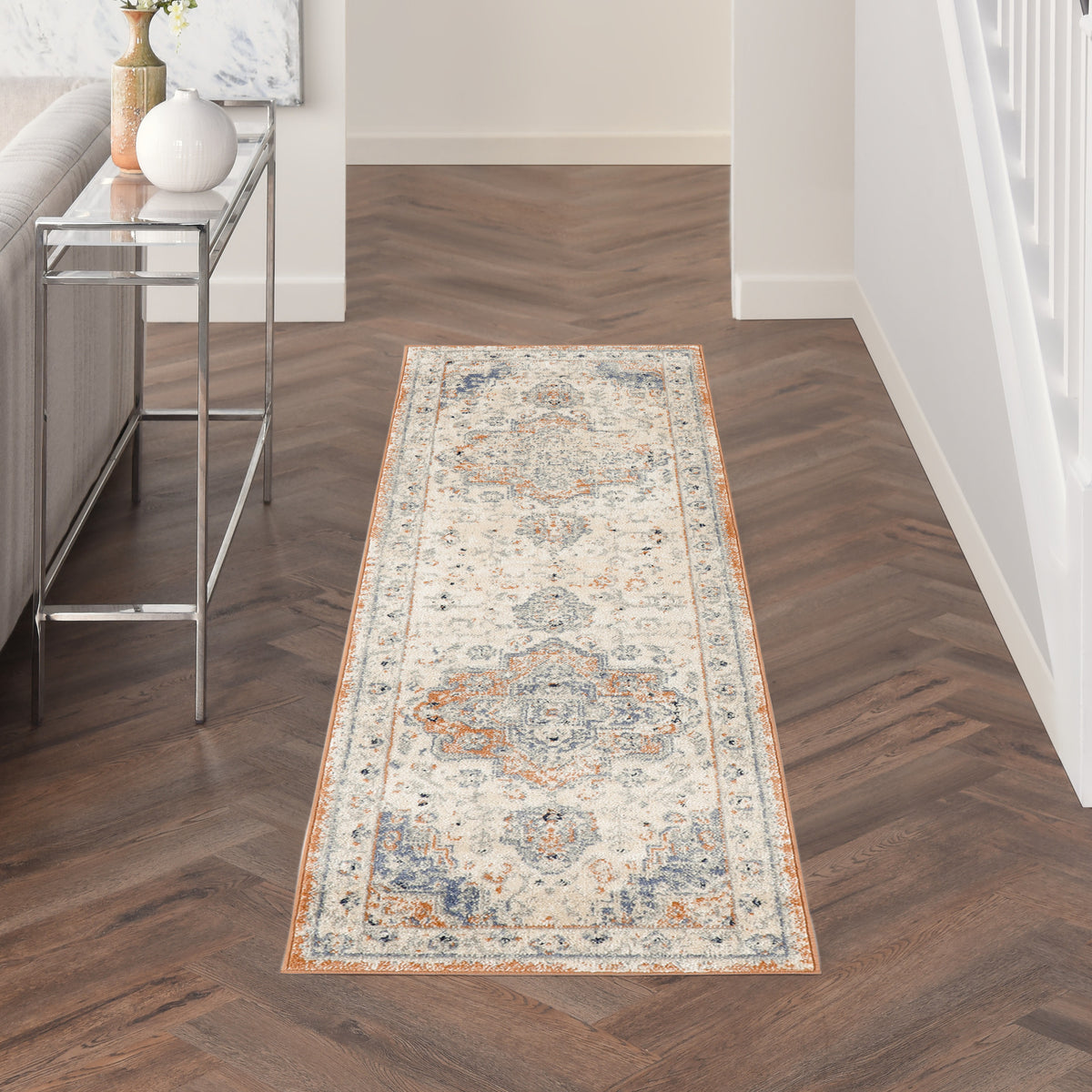 Nourison Essentials Persian NRE07 Beige Blue Rug