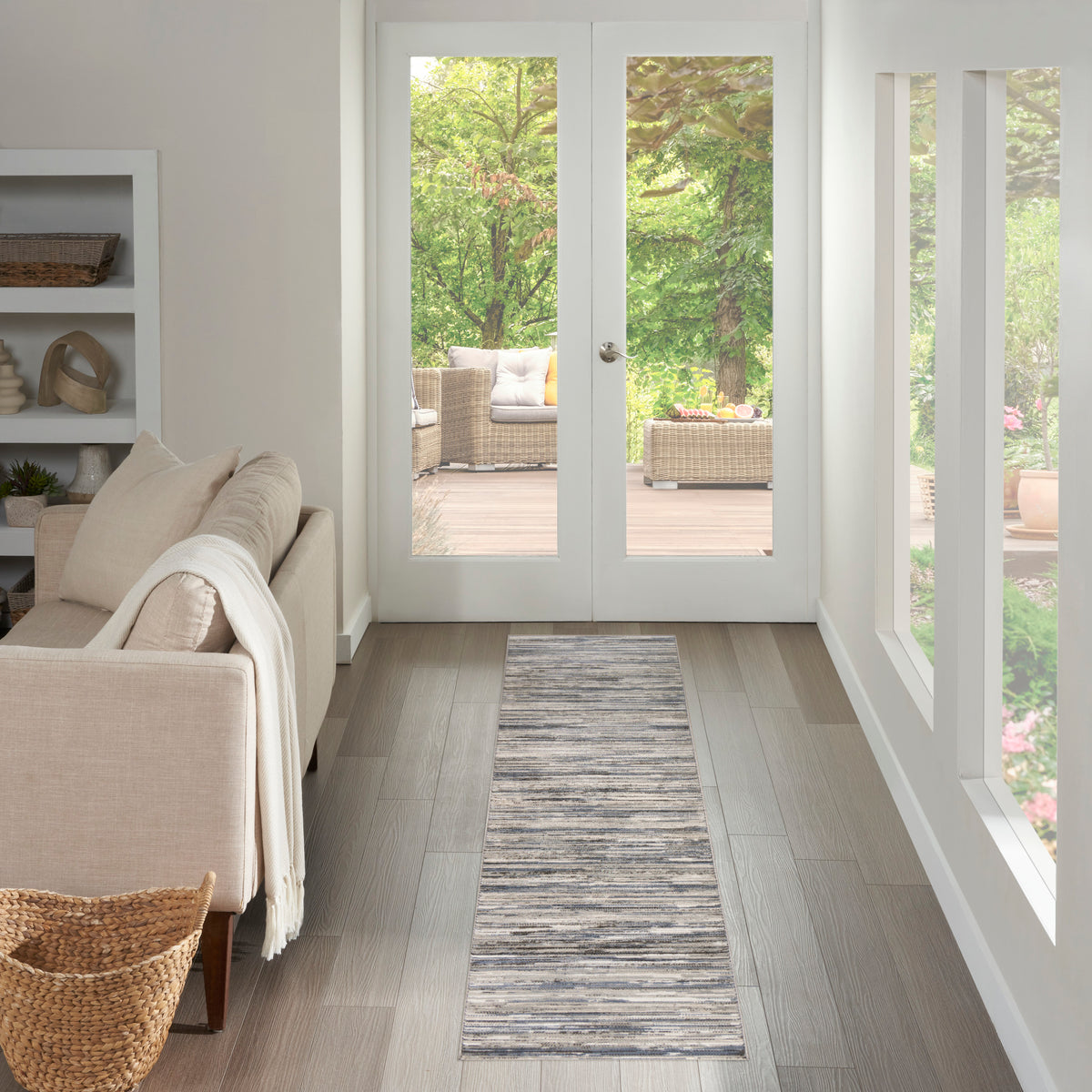 Serenity Home SRH03 Ivory Grey Blue Rug