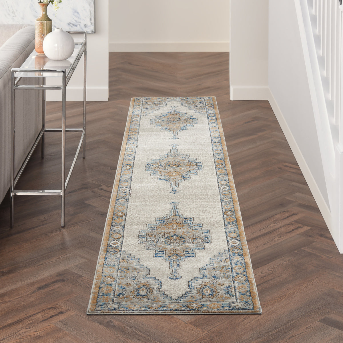Quarry QUA09 Grey Light Blue Rug