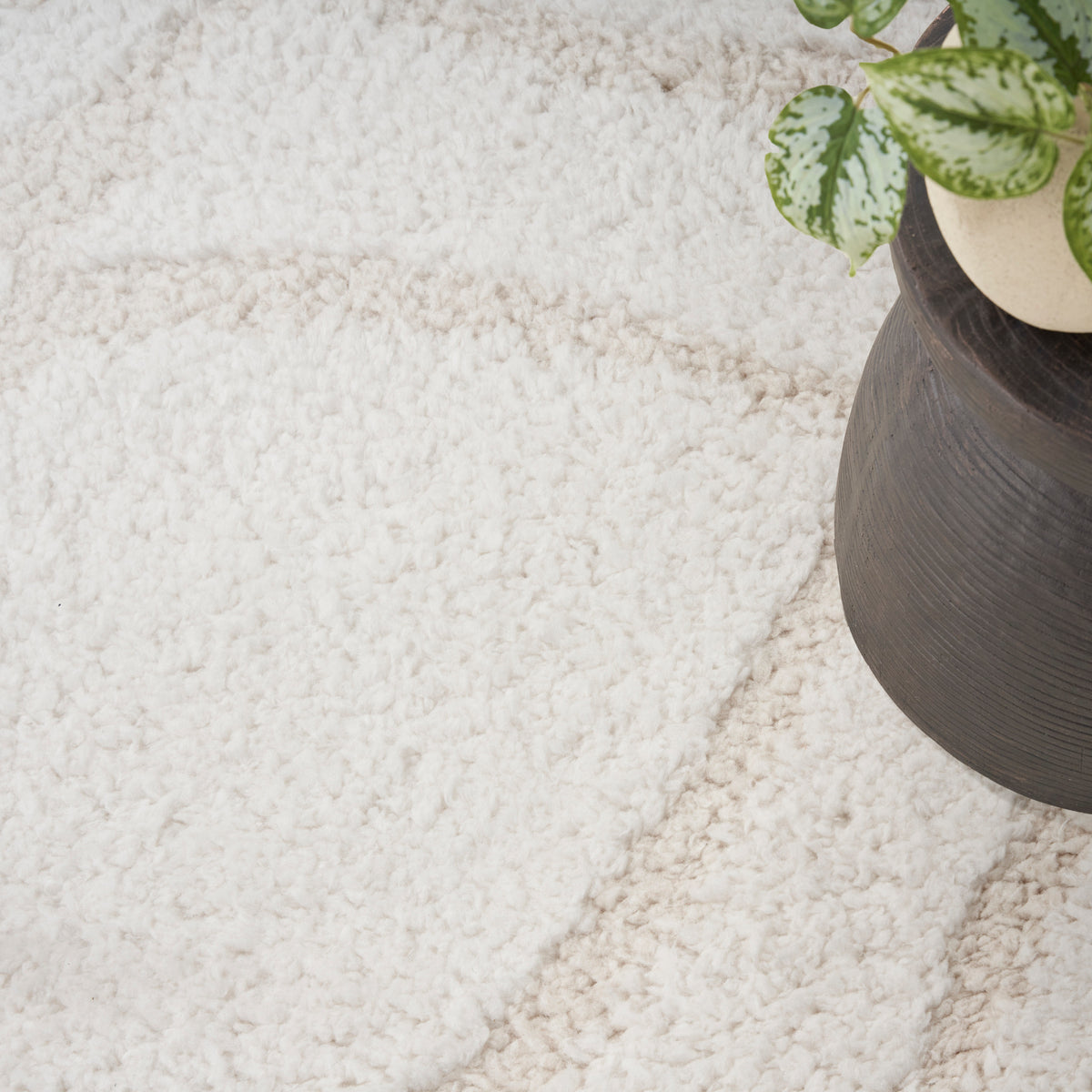 Modern Shag MMD03 Ivory Beige Rug