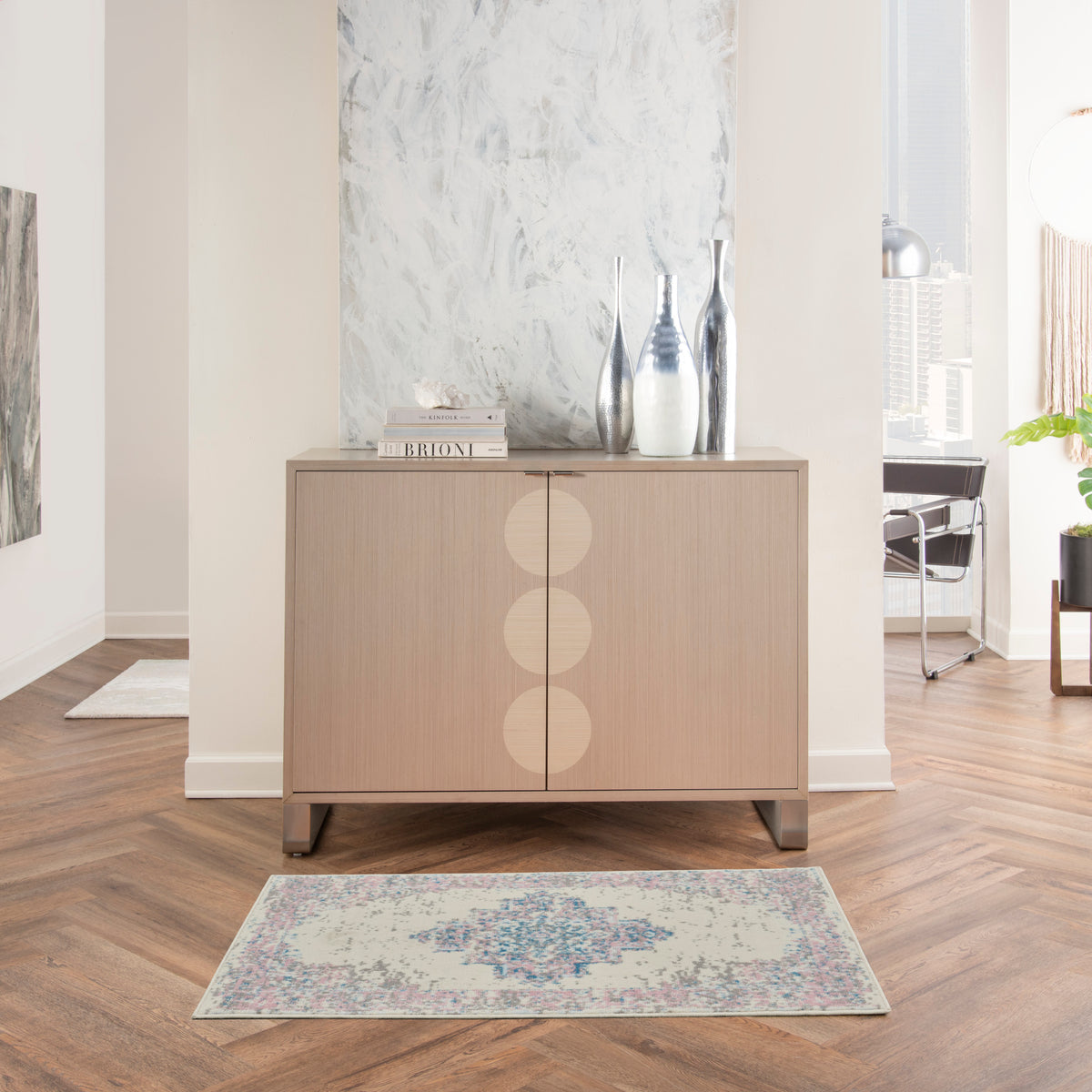 Grafix GRF14 Ivory Pink Rug