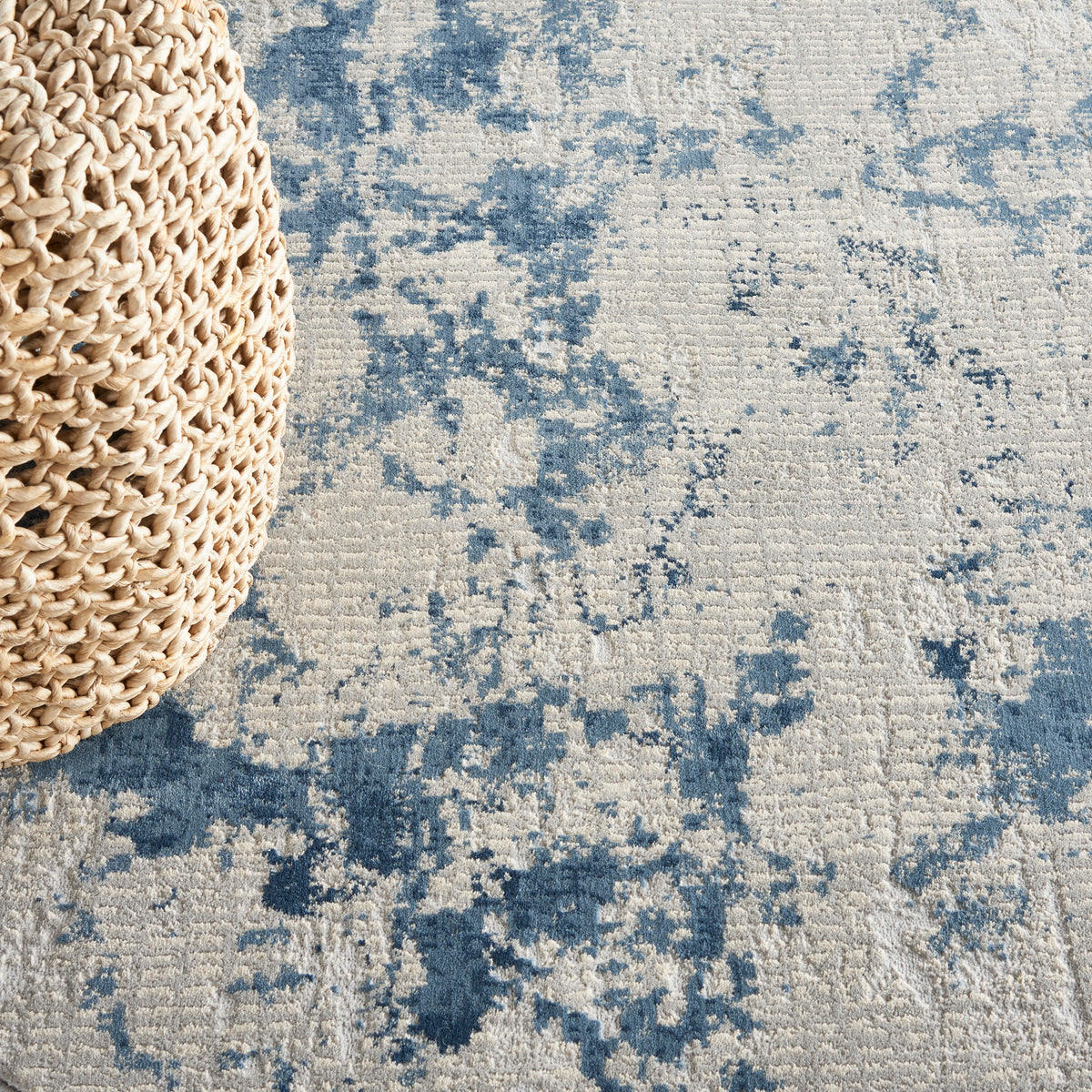 Rustic Textures RUS16 Grey Blue Rug