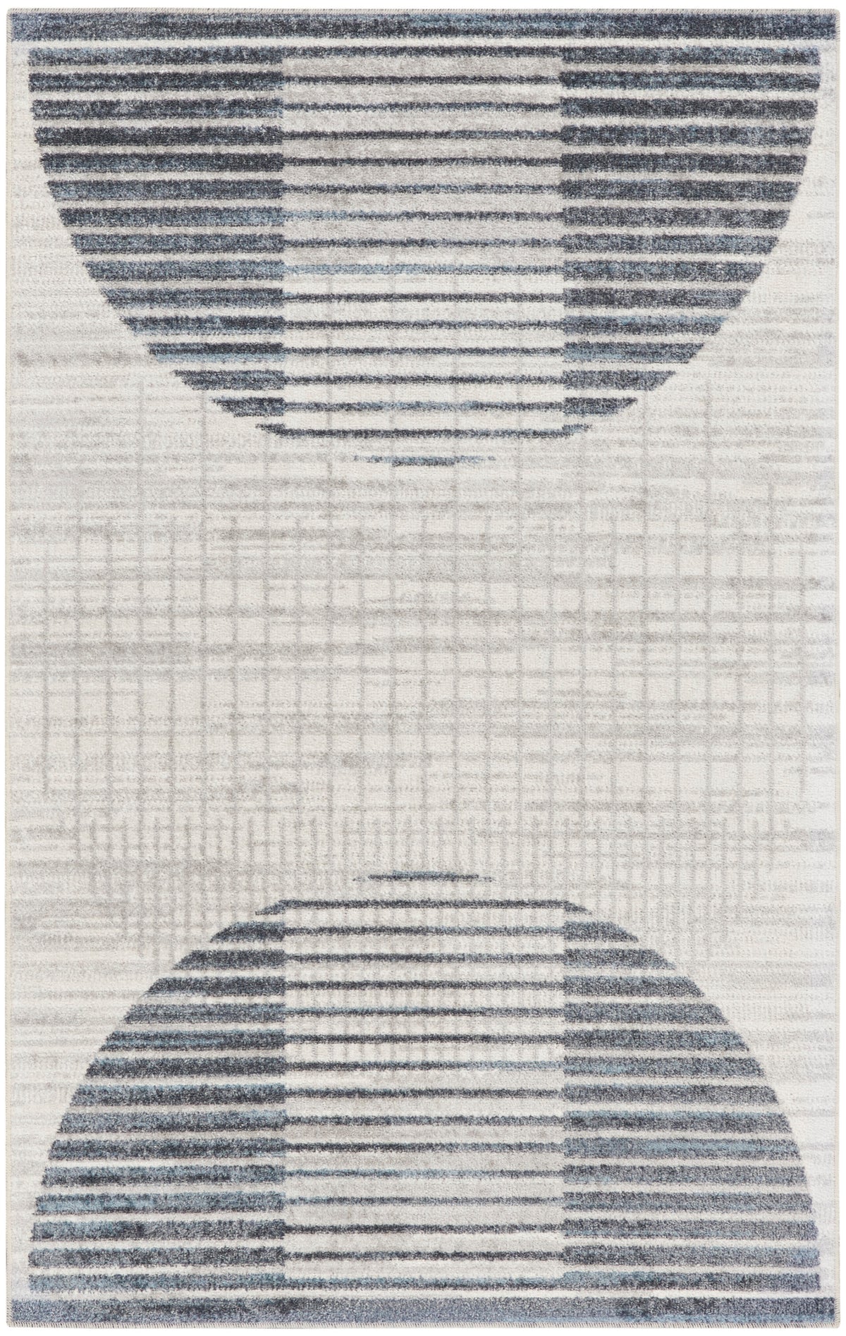 Astra Machine Washable ASW03 Ivory Blue Rug