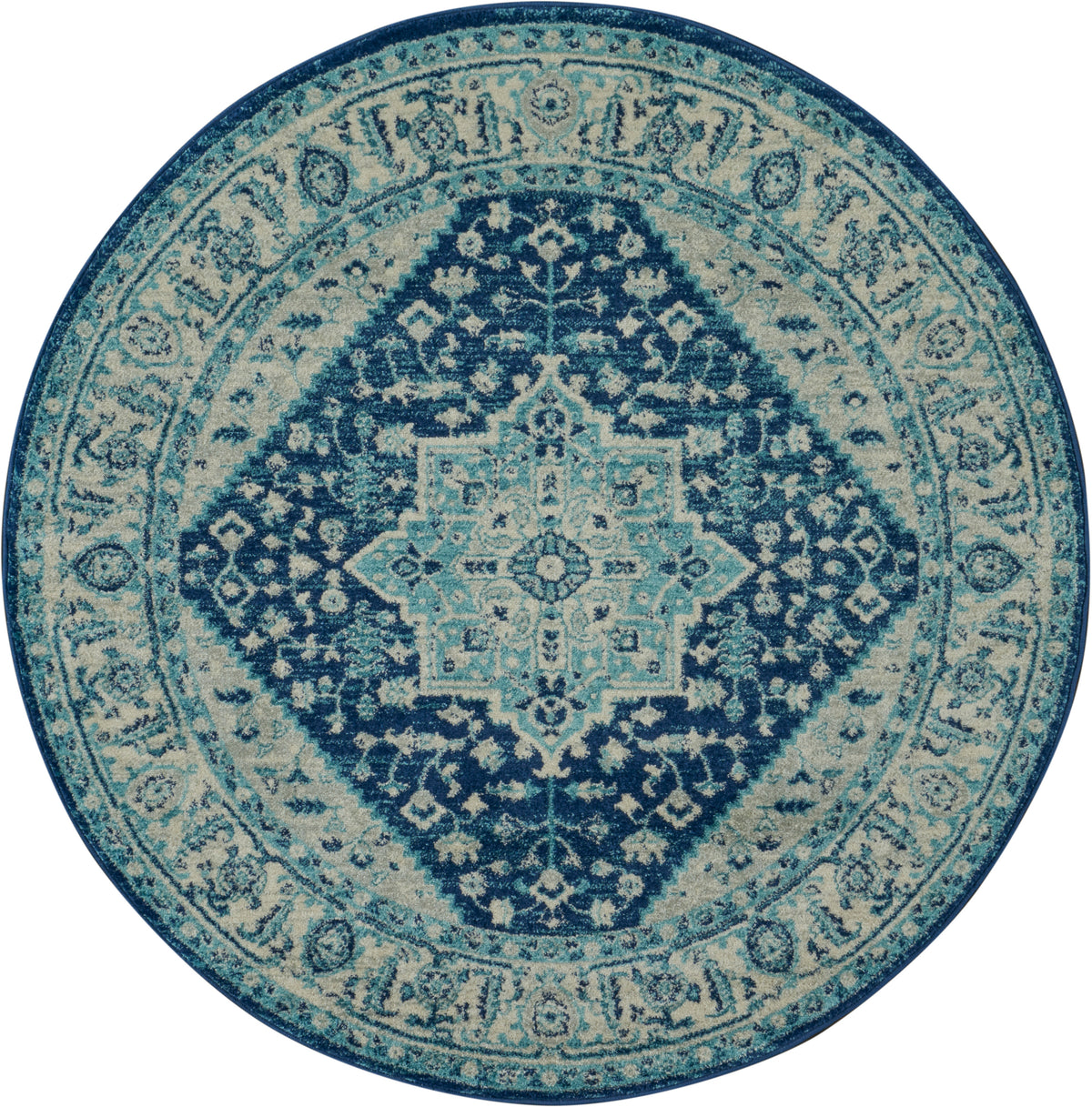 Tranquil TRA06 Ivory Navy Rug