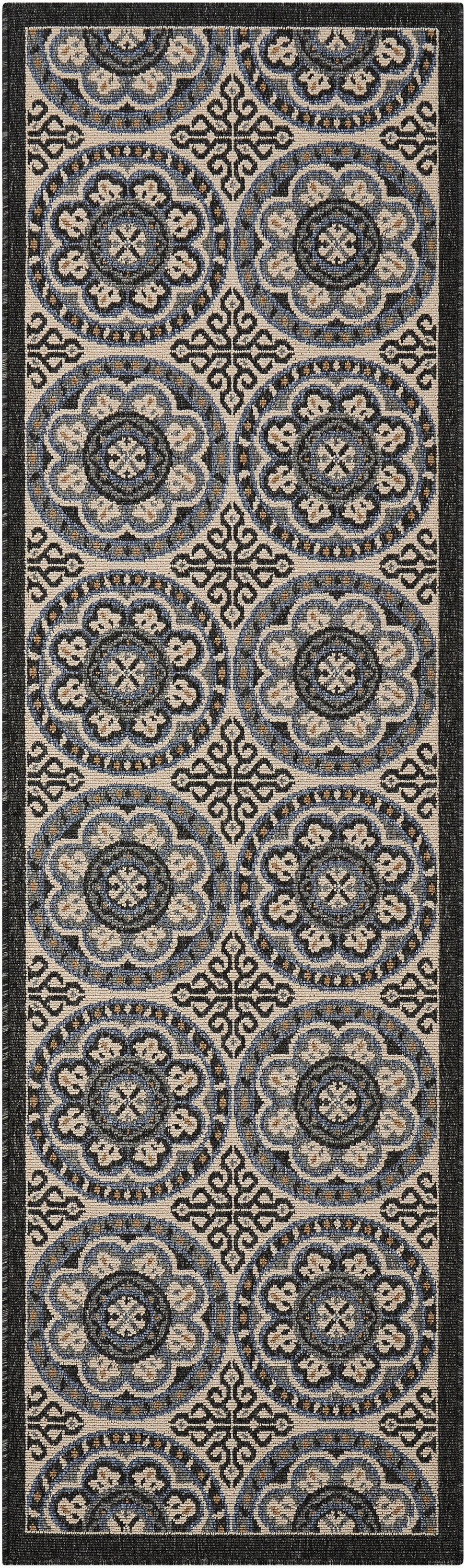 Caribbean CRB15 Ivory Charcoal Rug