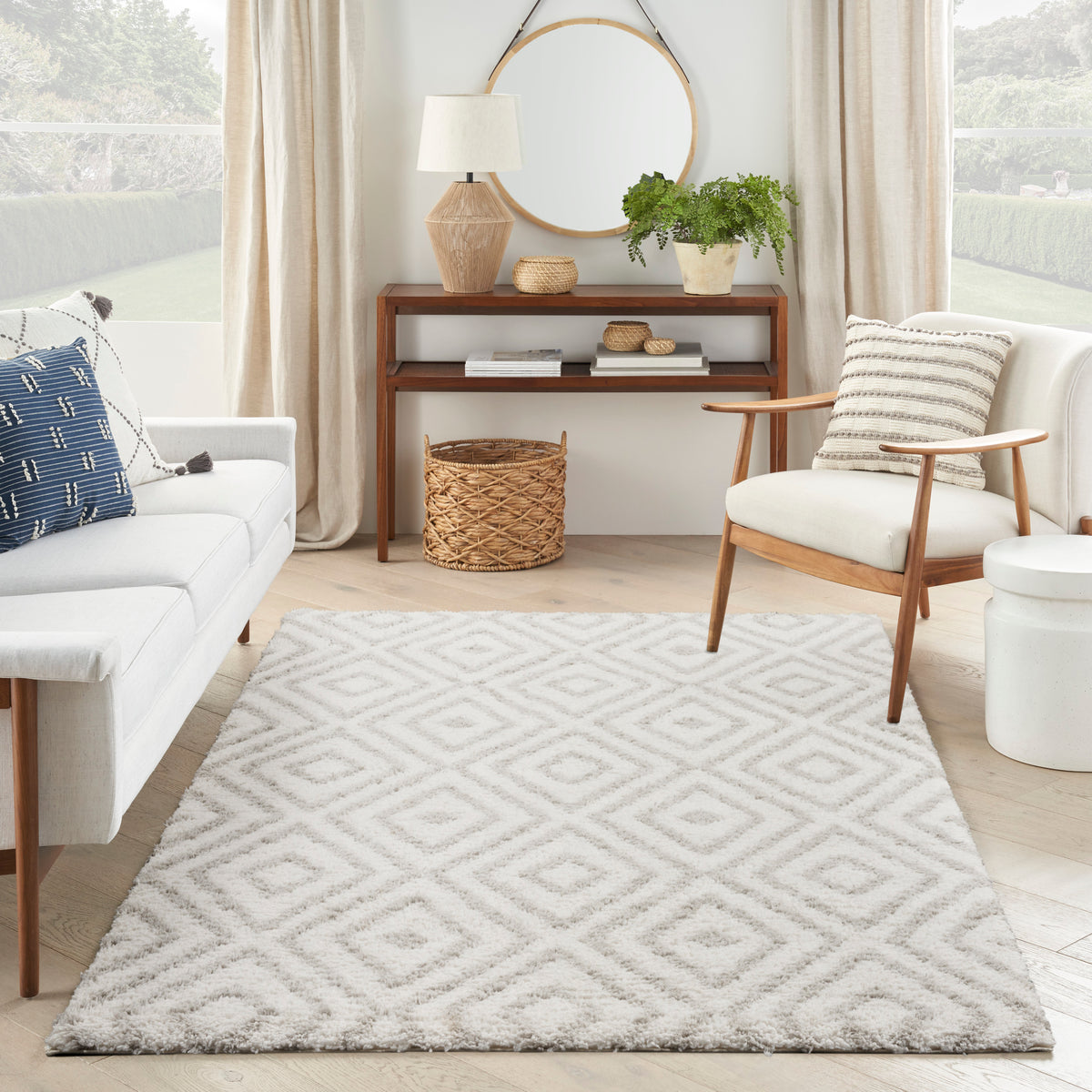 Modern Shag MMD01 Ivory Silver Rug