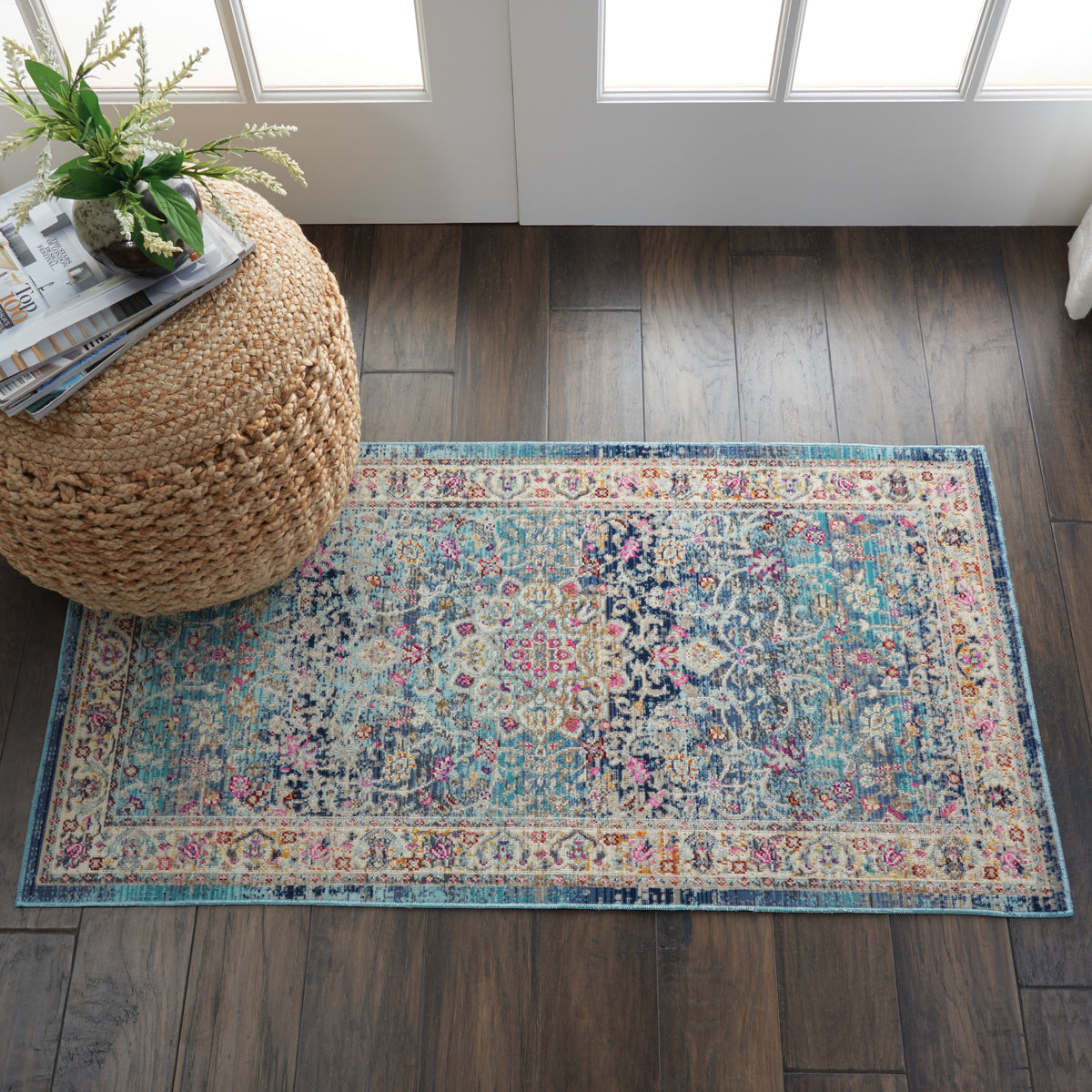 Vintage Kashan VKA01 Blue Rug