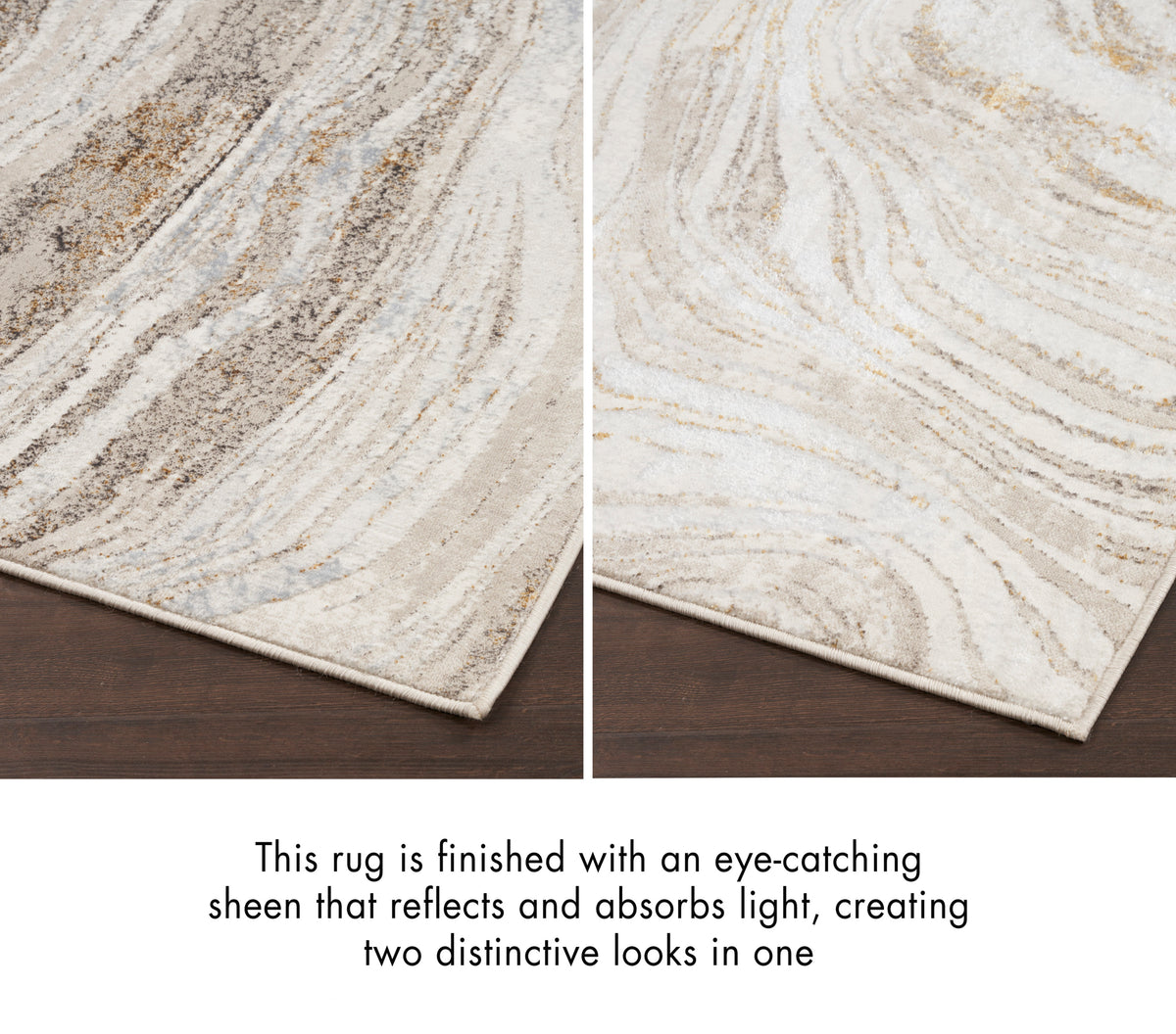 Glitz GLZ22 Grey Gold Rug