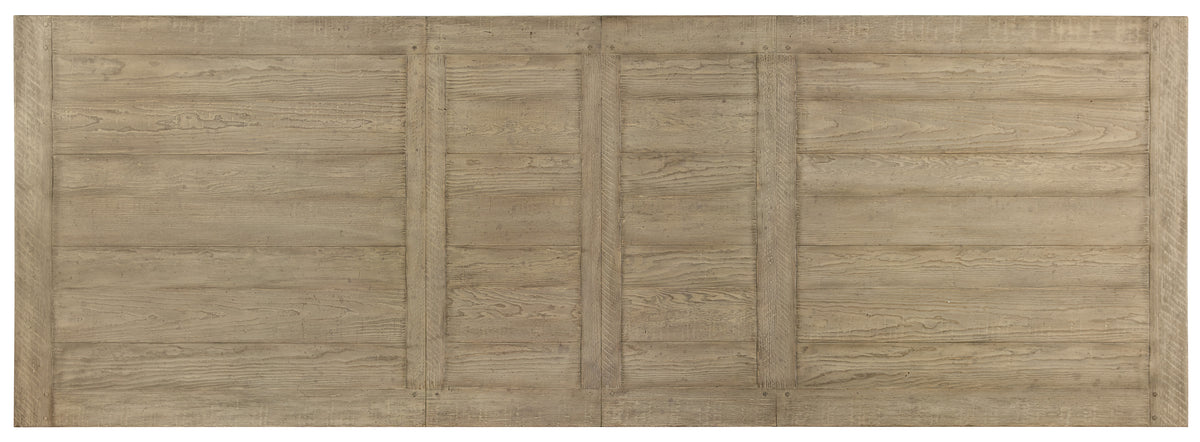 Ciao Bella 84in Trestle Table with 2-18in Leaves-Natural/Gray